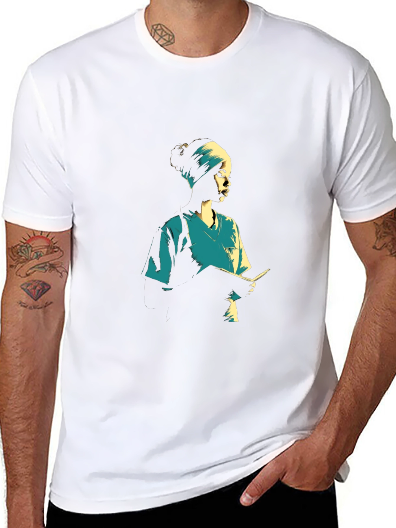 Nurse Graphic Tee - Black Cotton Casual T-Shirt