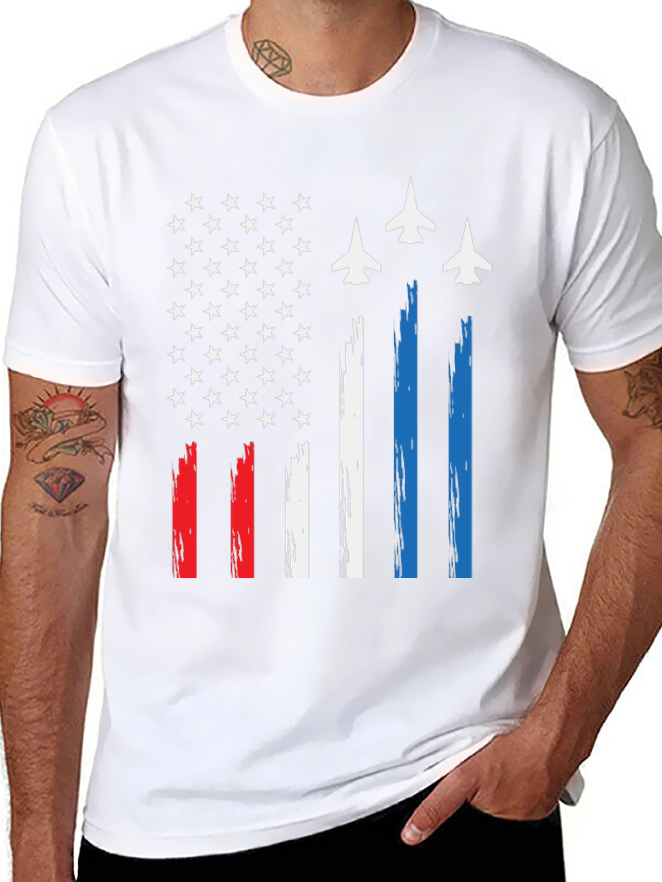 Patriotic American Flag Jet T-Shirt