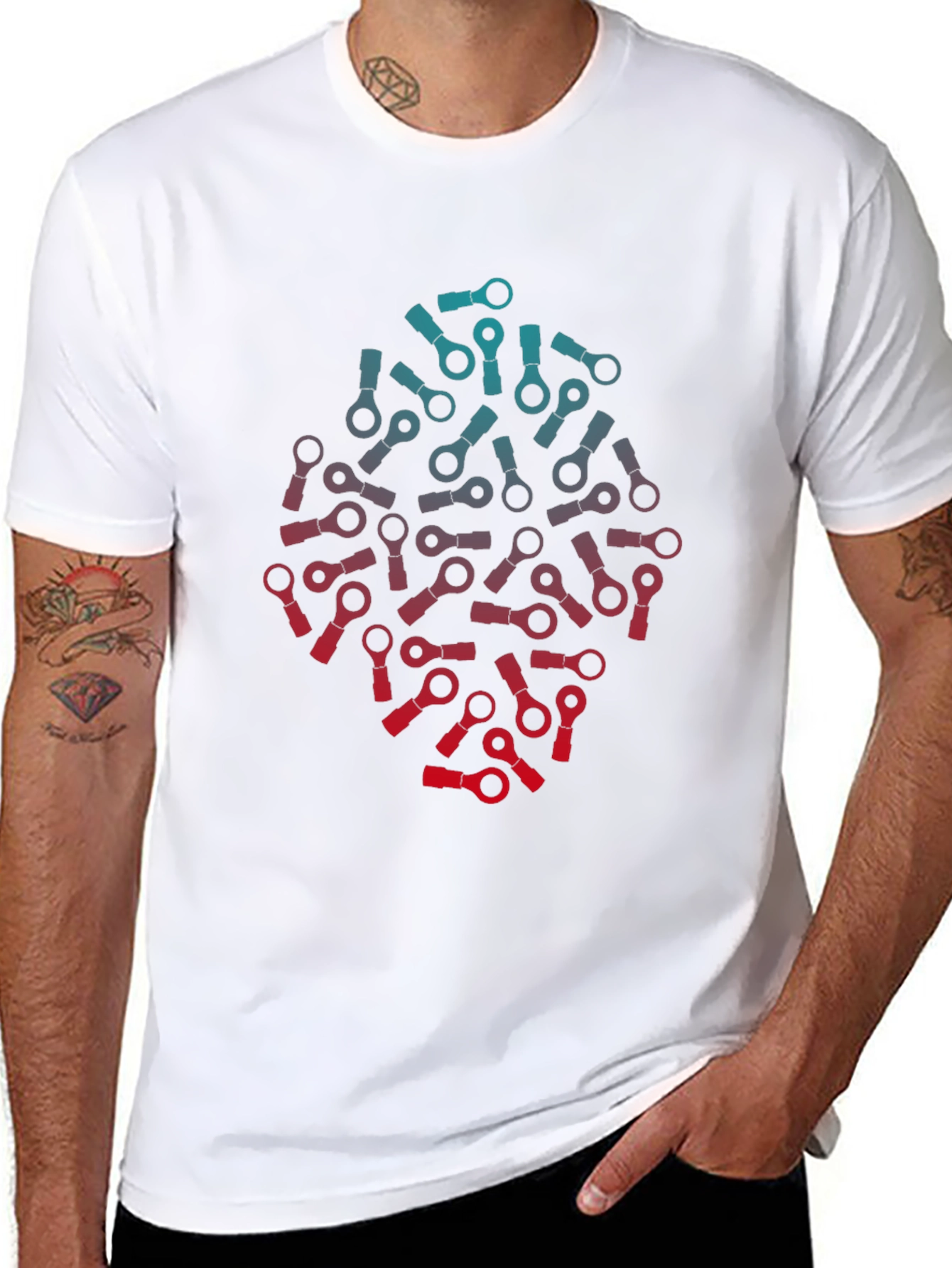 Gradient Ring Terminal Graphic T-Shirt