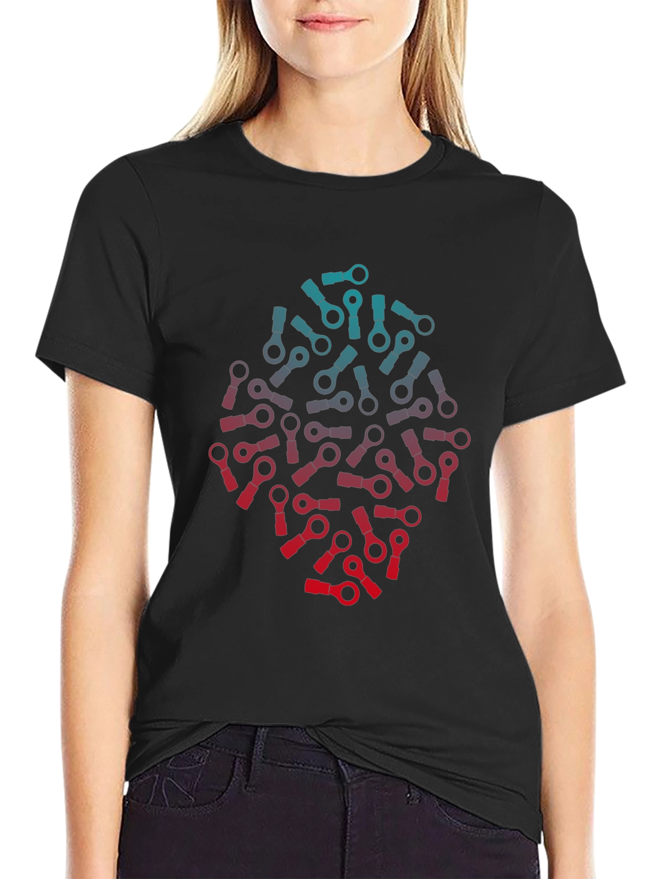 Gradient Ring Terminal Graphic T-Shirt