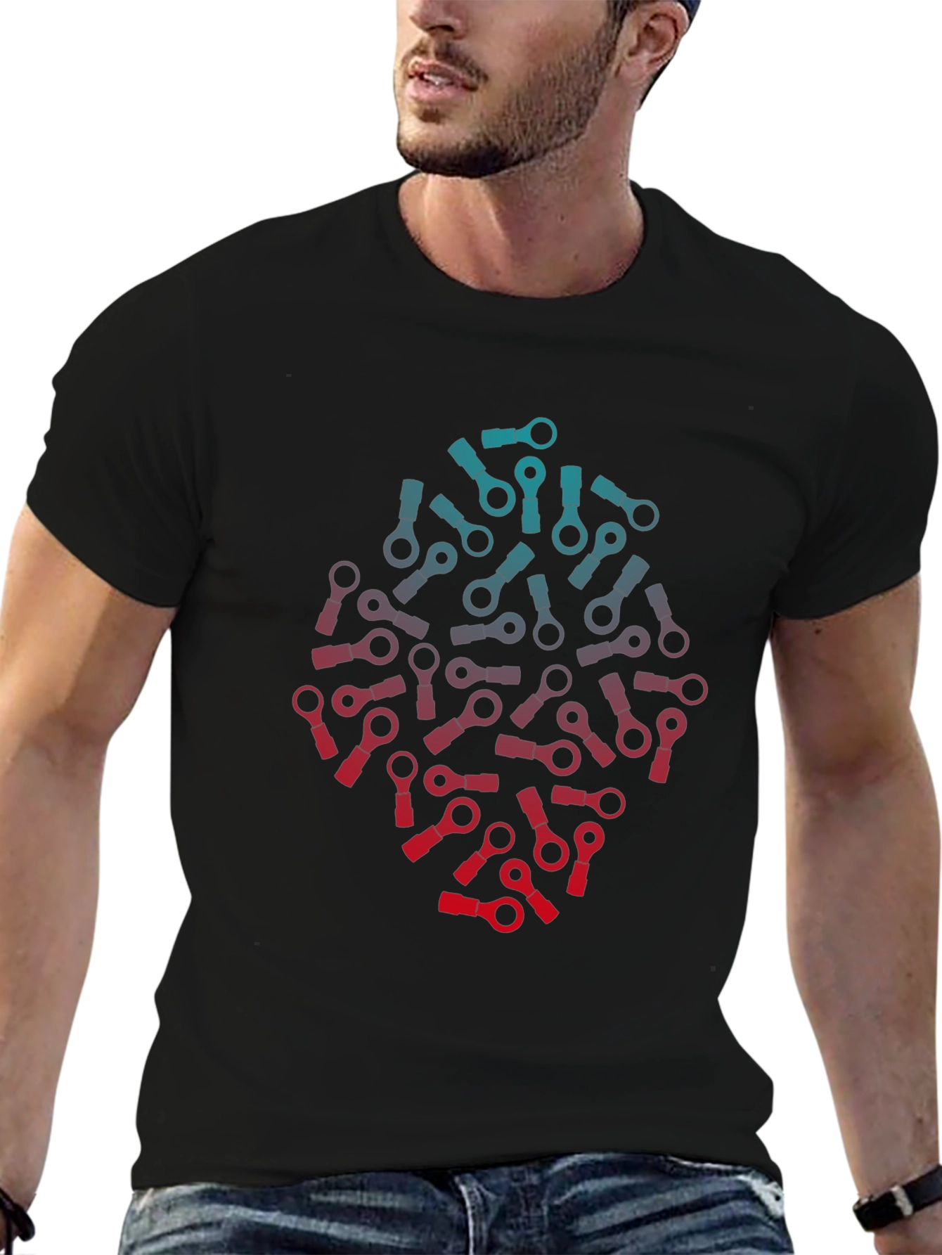 Gradient Ring Terminal Graphic T-Shirt