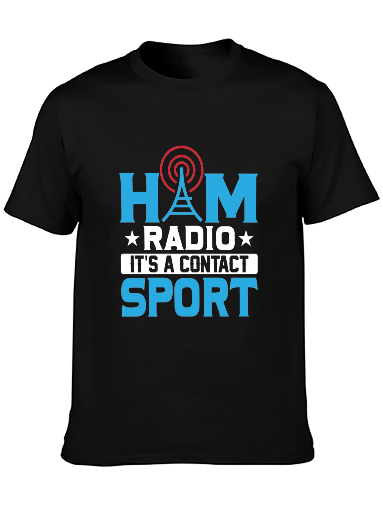 Ham Radio Contact Sport Graphic T-Shirt