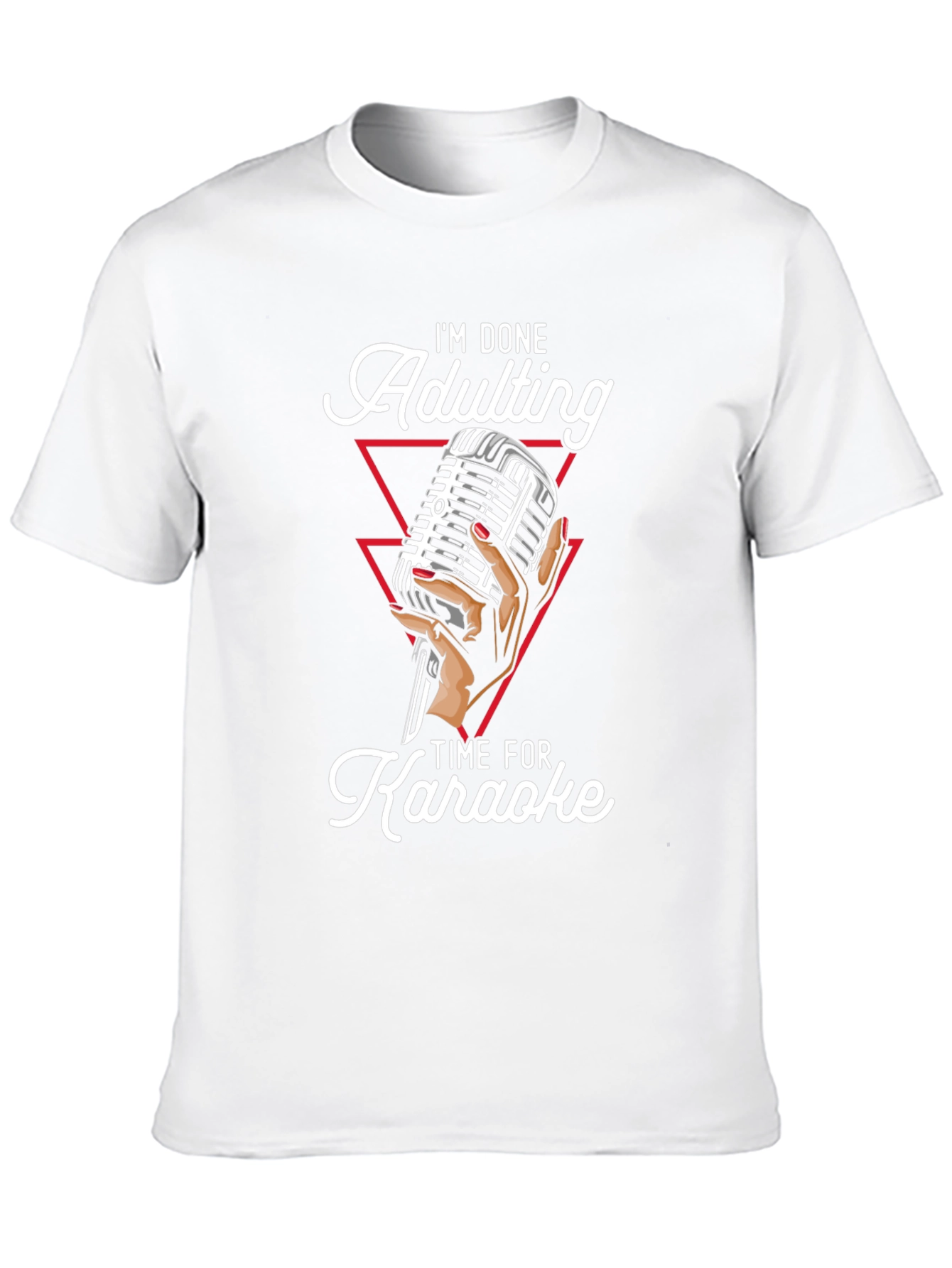 Adulting Karaoke Black Graphic Tee