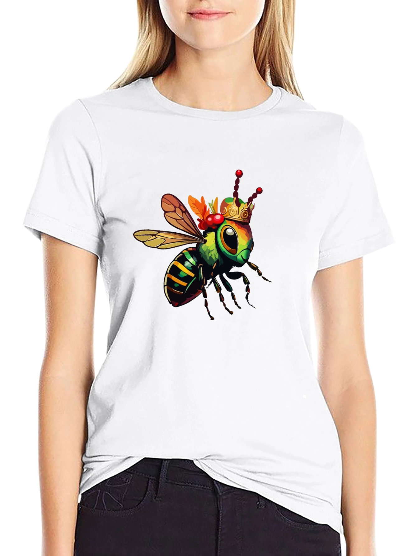 King Bee Graphic Tee - Trendy Black T-Shirt
