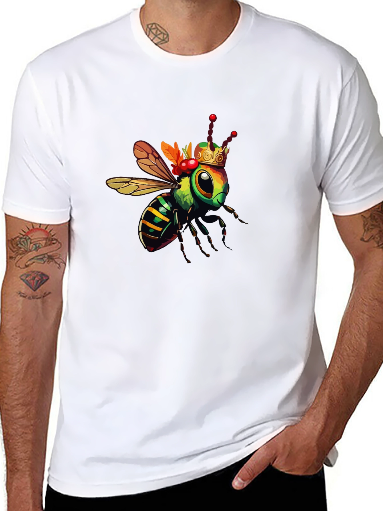 King Bee Graphic Tee - Trendy Black T-Shirt