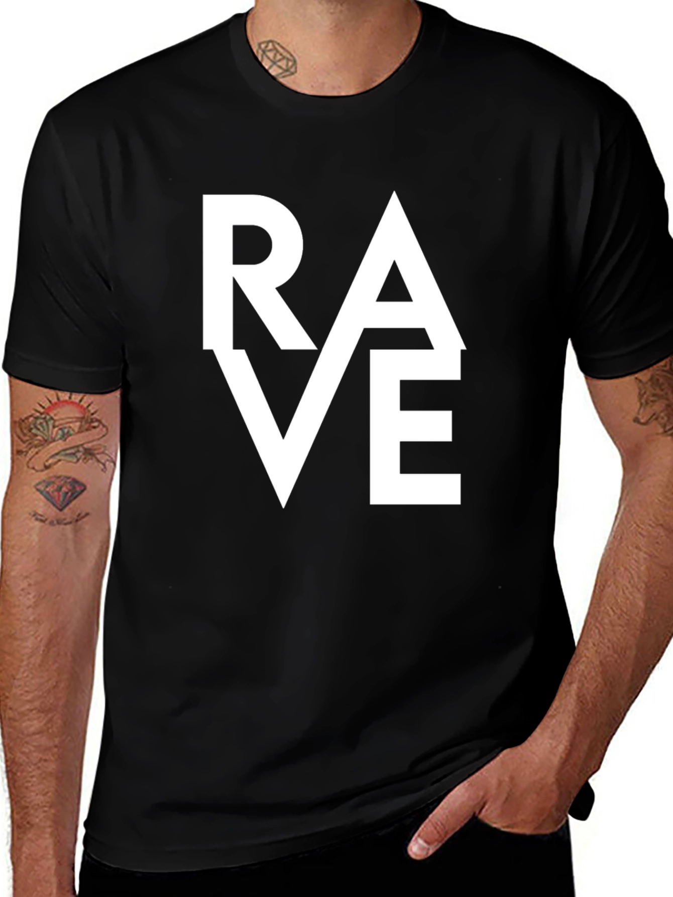 Rave Graphic T-Shirt - Black