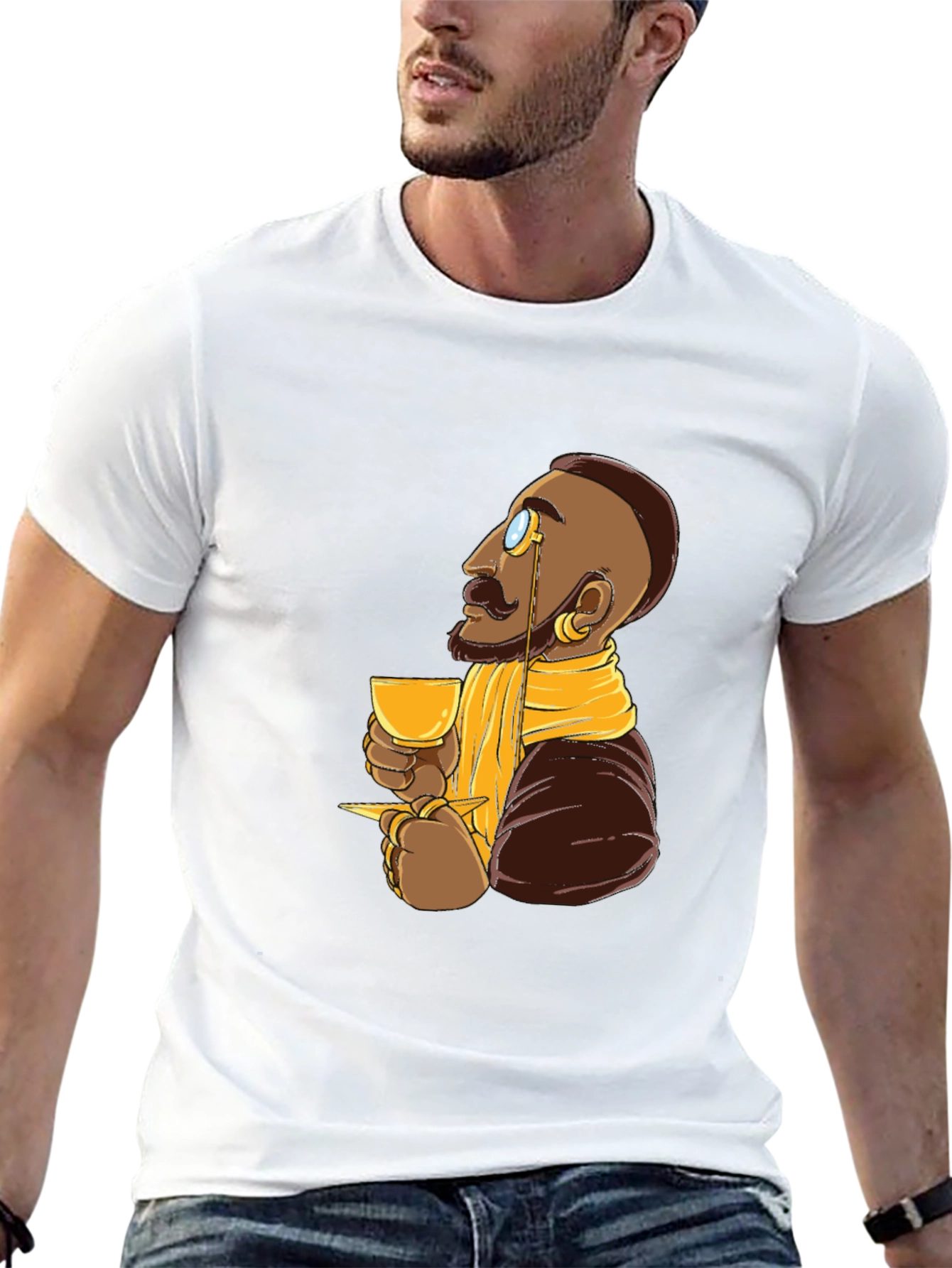 Sophisticated Cartoon Man T-Shirt