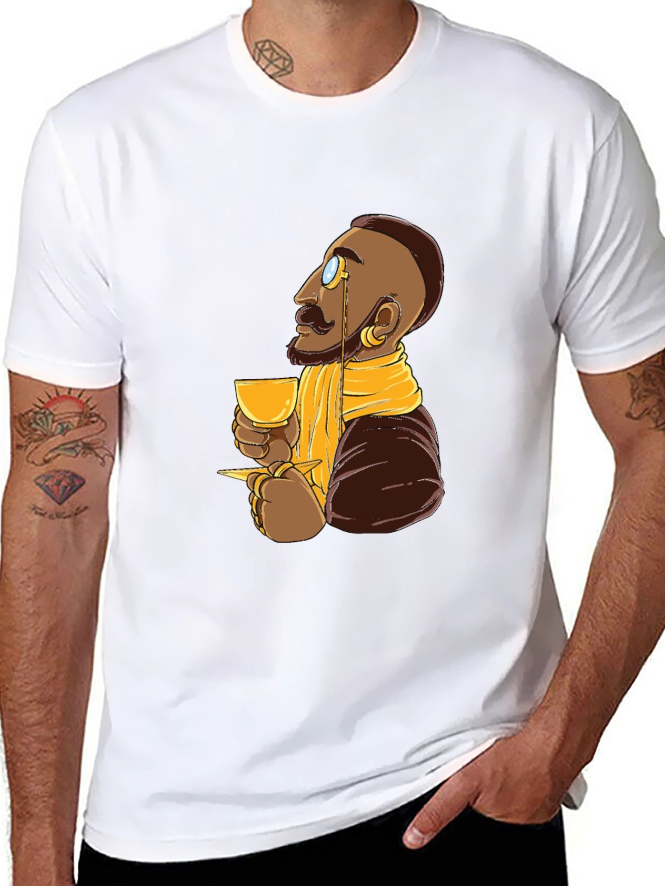 Sophisticated Cartoon Man T-Shirt