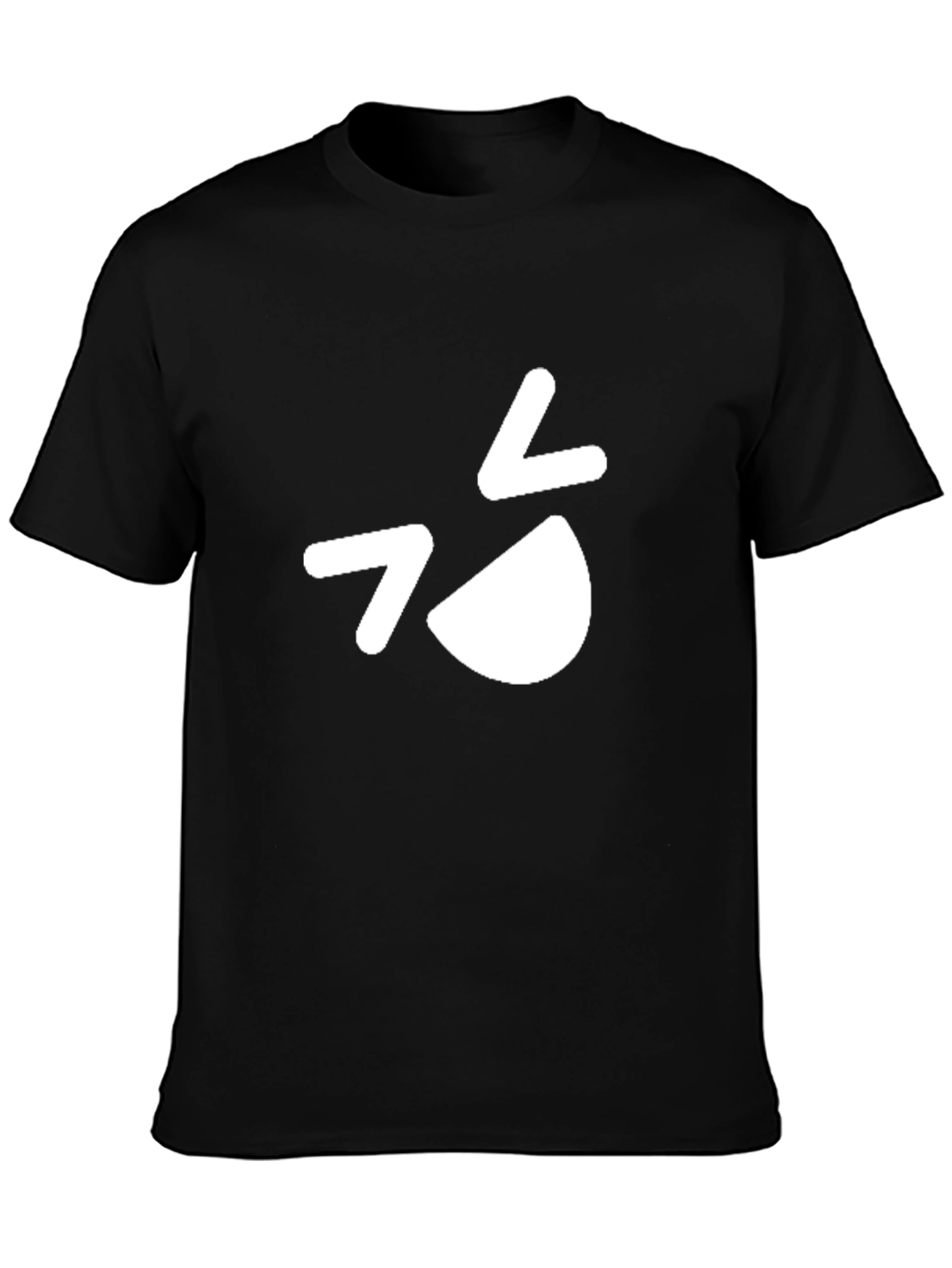 Black T-Shirt with Quirky White Graphic