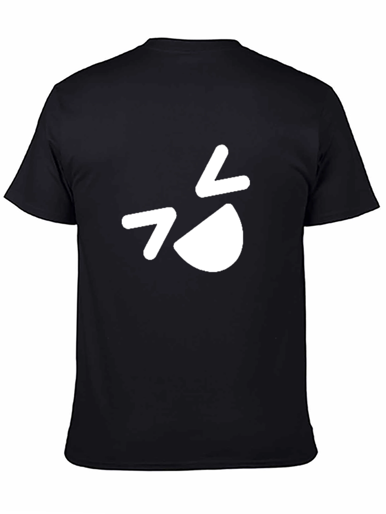 Black T-Shirt with Quirky White Graphic