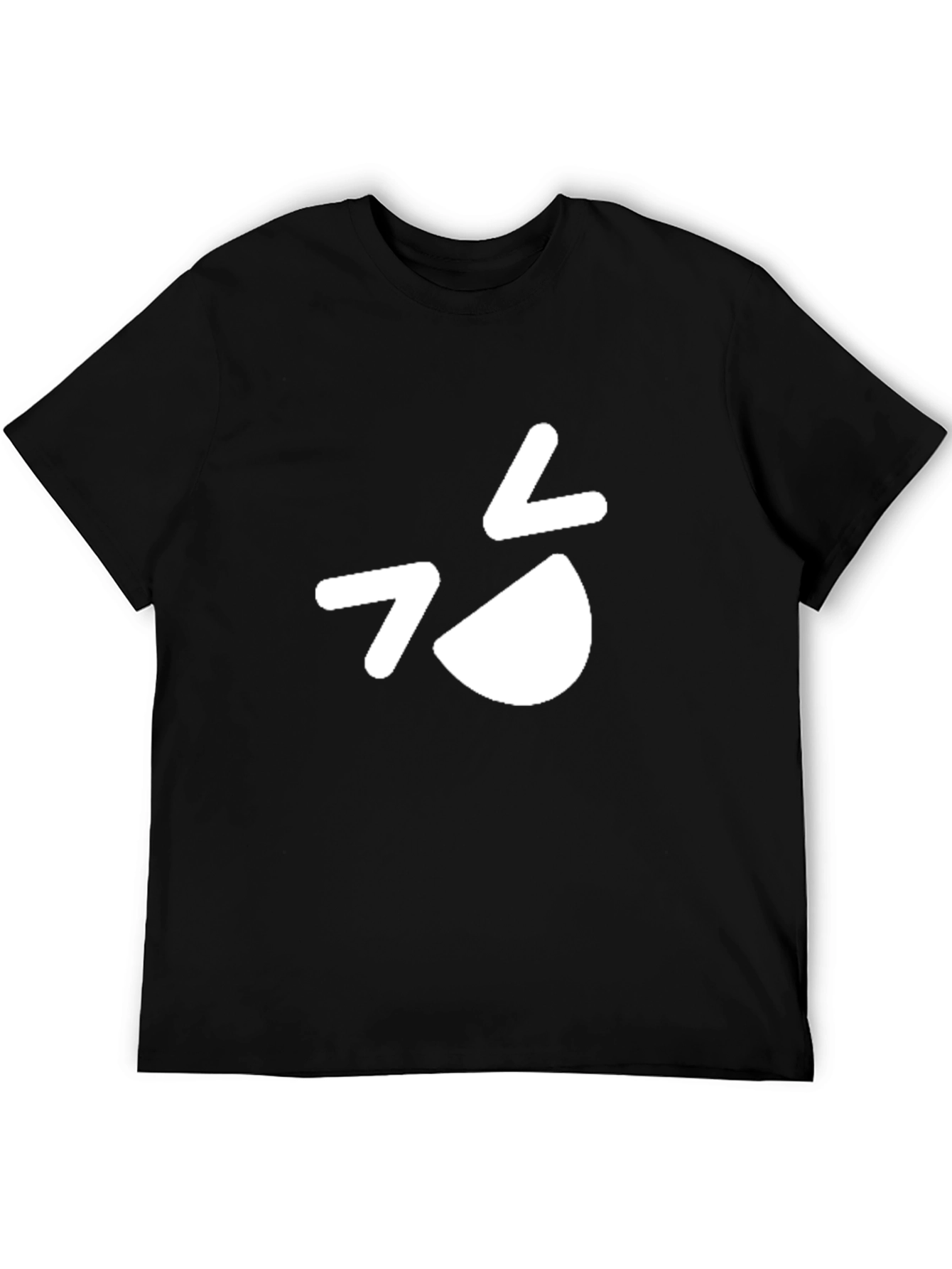 Black T-Shirt with Quirky White Graphic