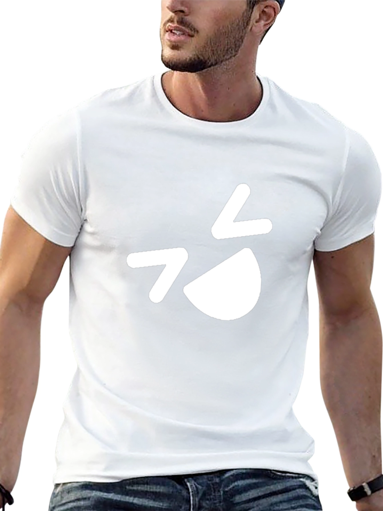 Black T-Shirt with Quirky White Graphic