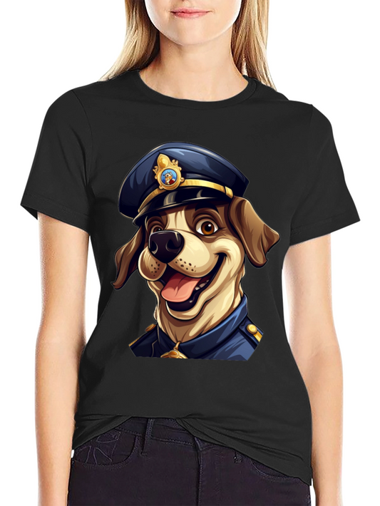 Dog Police T-Shirt - Cartoon Canine Officer
