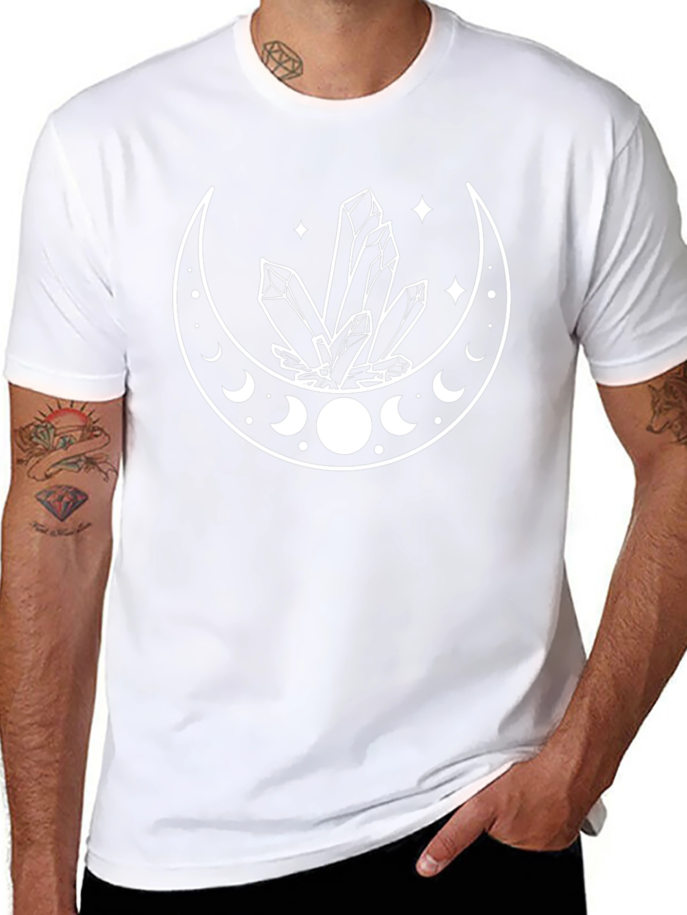 Crystals and Moon Phases Graphic Tee