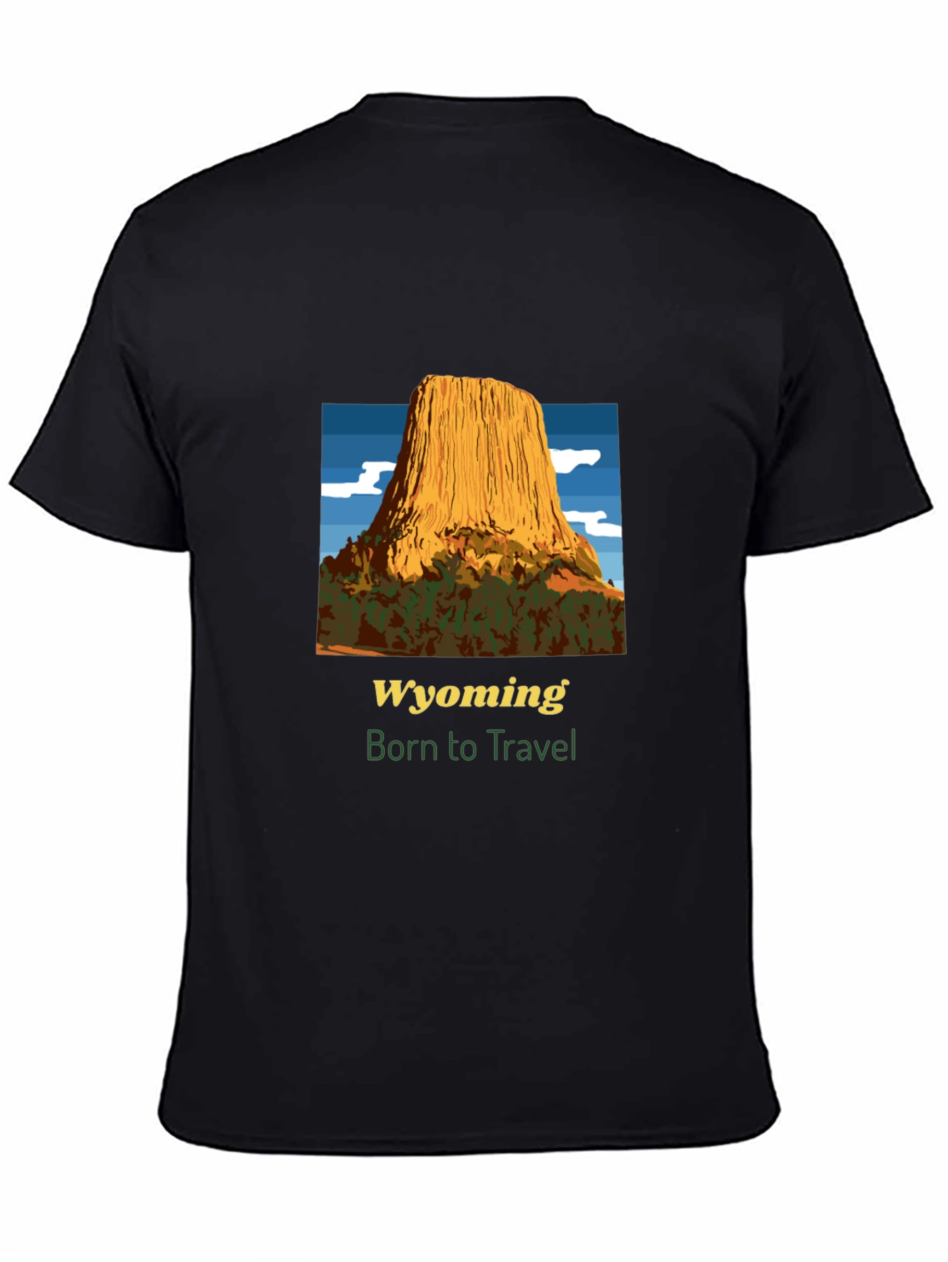 Wyoming Travel T-Shirt - Born to Travel Tee