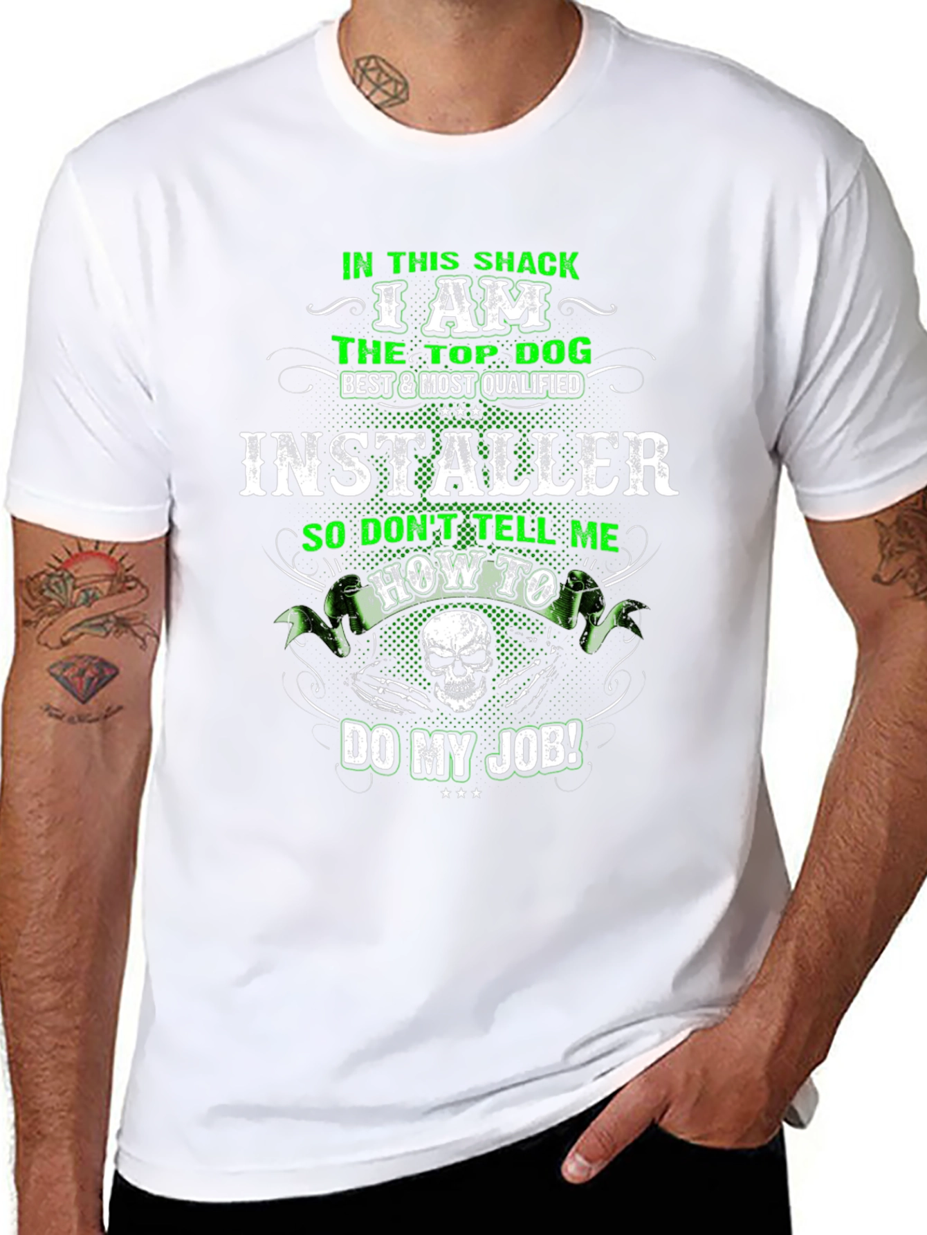 Installer Top Dog Black T-Shirt