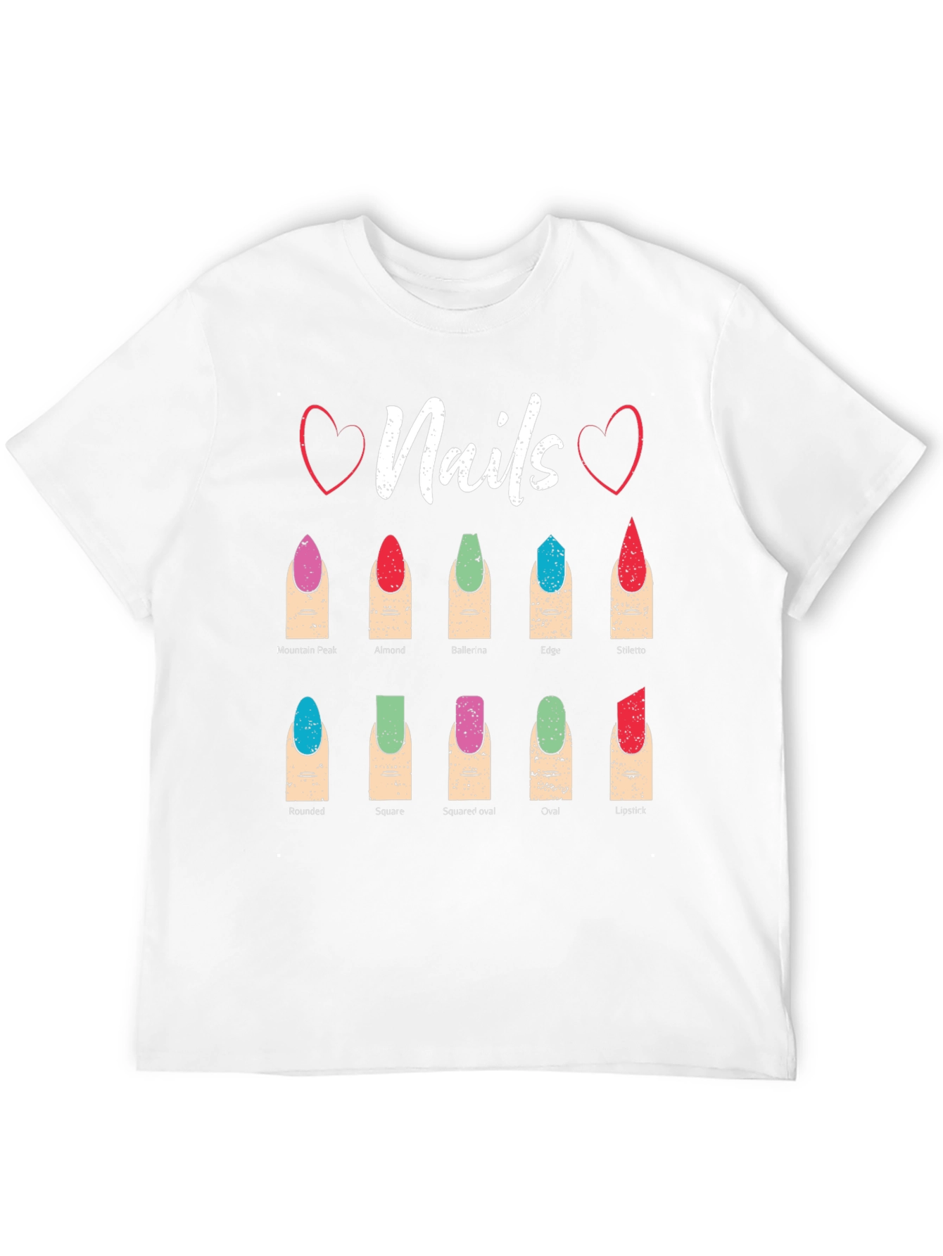 Nail Shapes Graphic T-Shirt - Manicure Lover Tee