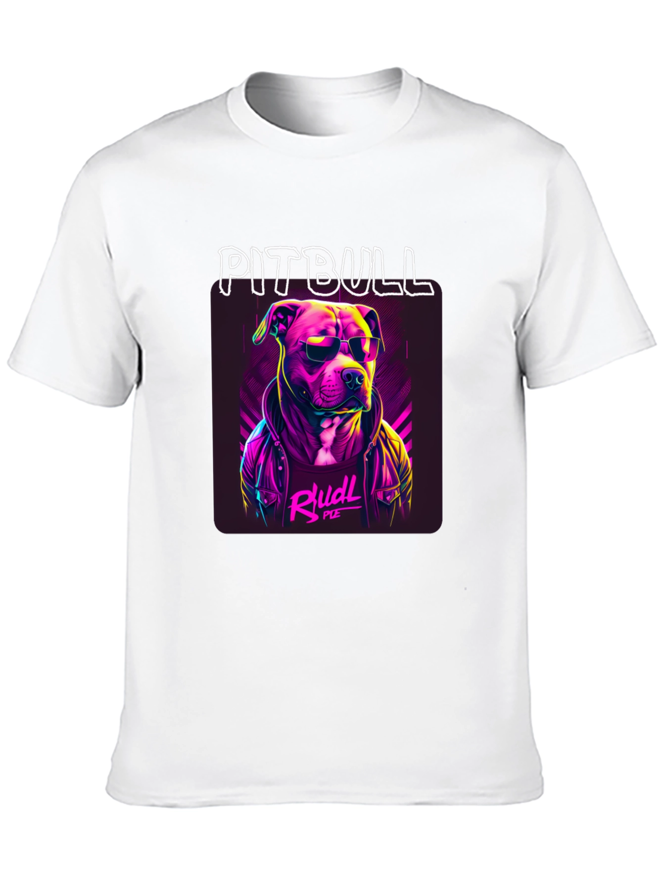 Cool Pitbull Graphic Tee - Black Cotton T-Shirt