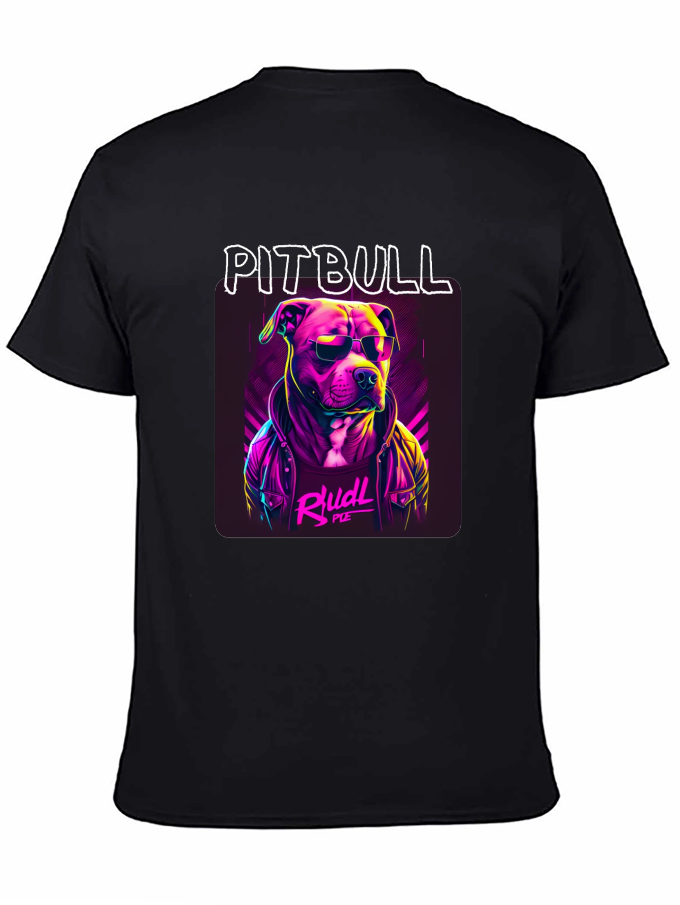 Cool Pitbull Graphic Tee - Black Cotton T-Shirt
