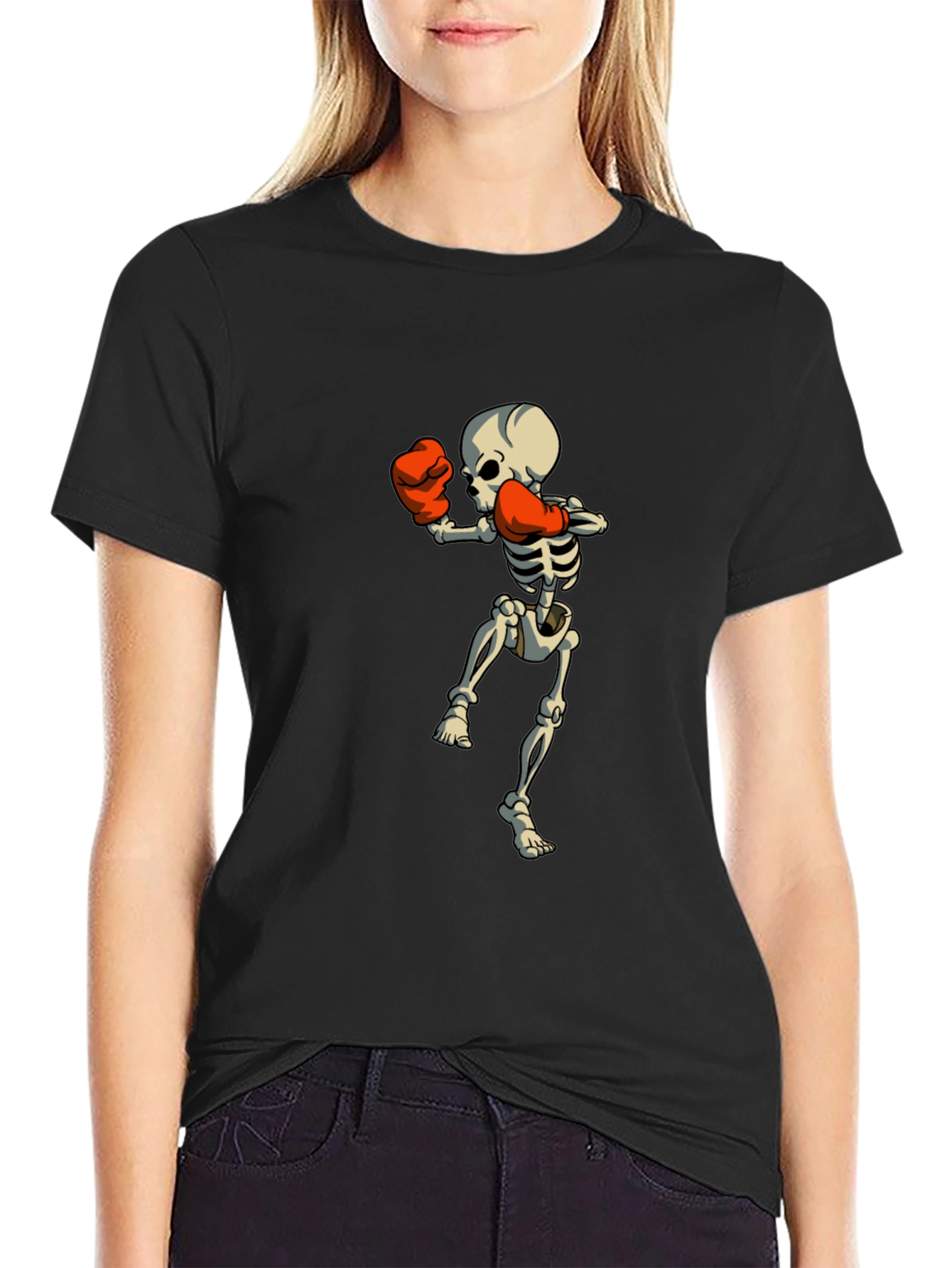 Skeleton Boxer Graphic T-Shirt