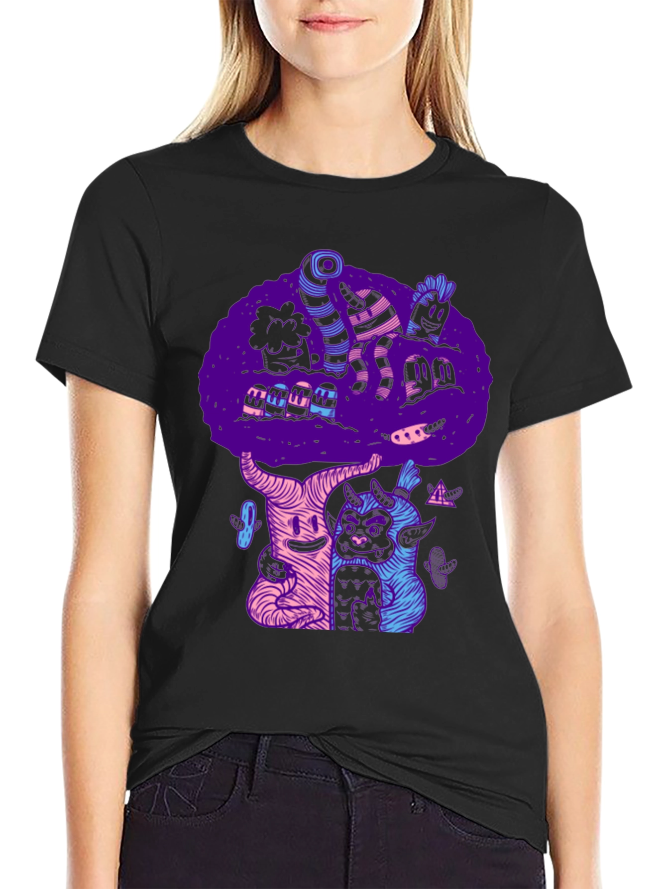 Funky Black Graphic Tee