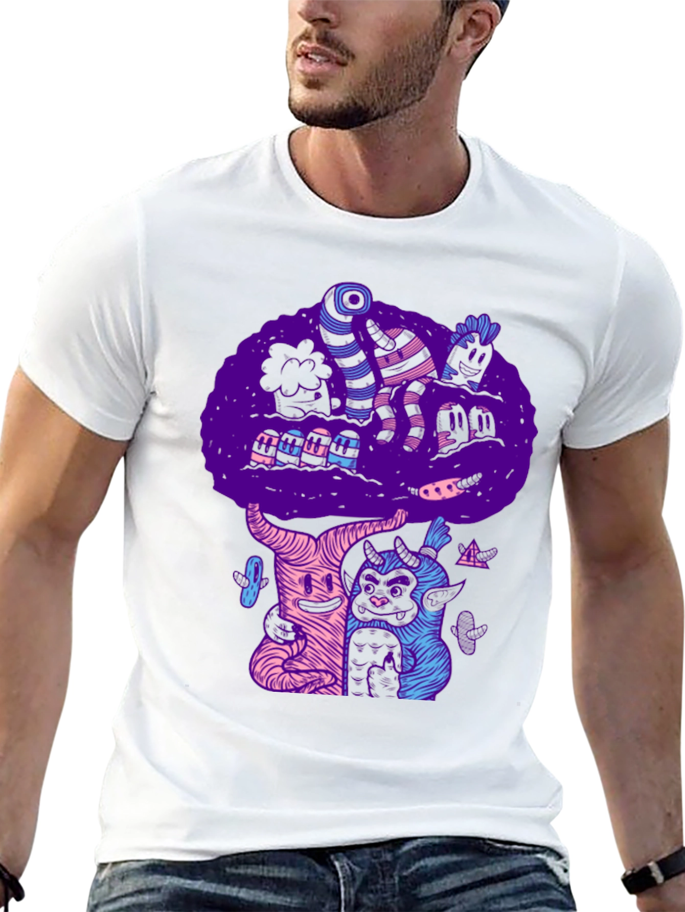 Funky Black Graphic Tee