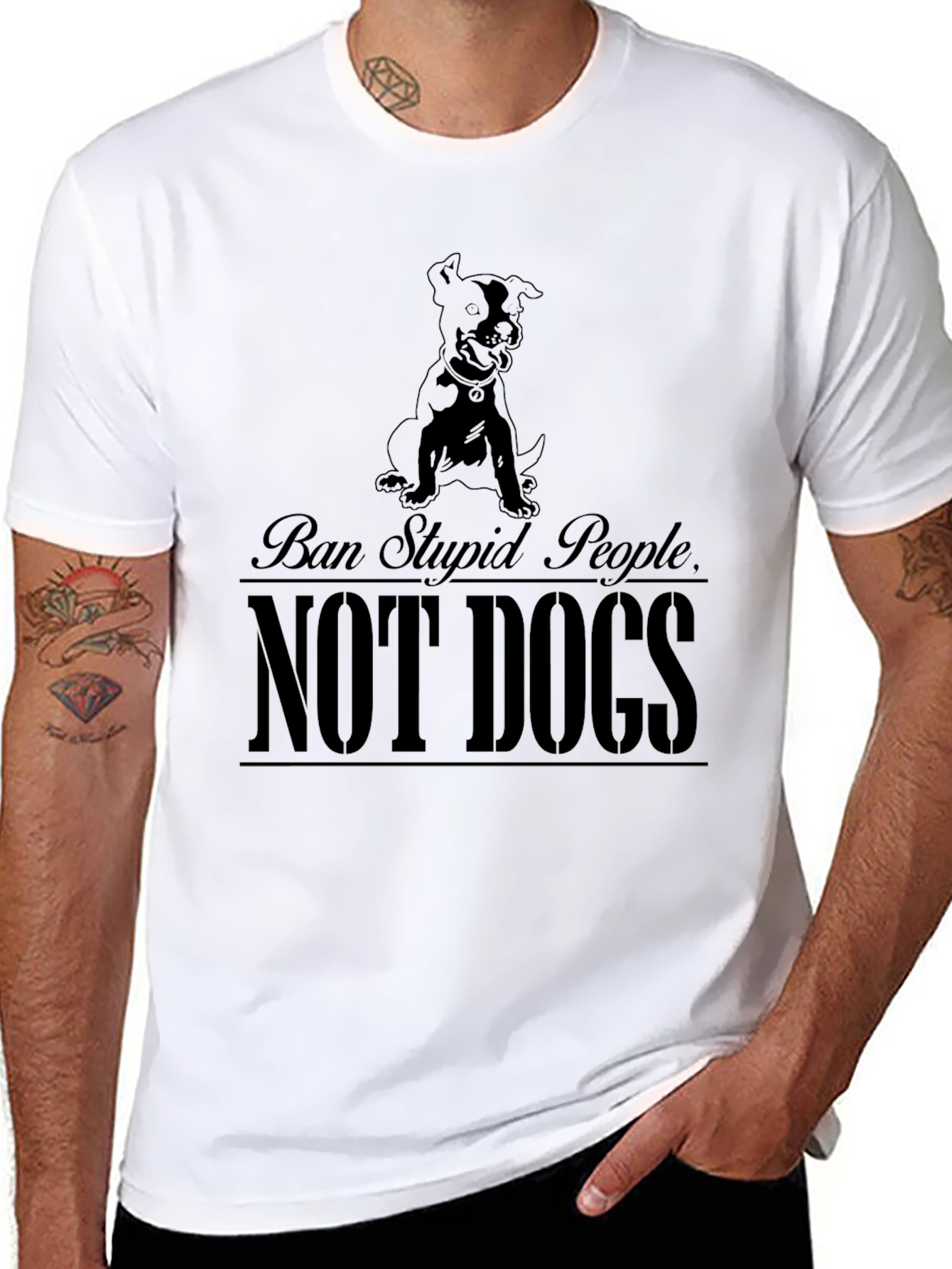 Ban Stupid People Not Dogs T-Shirt