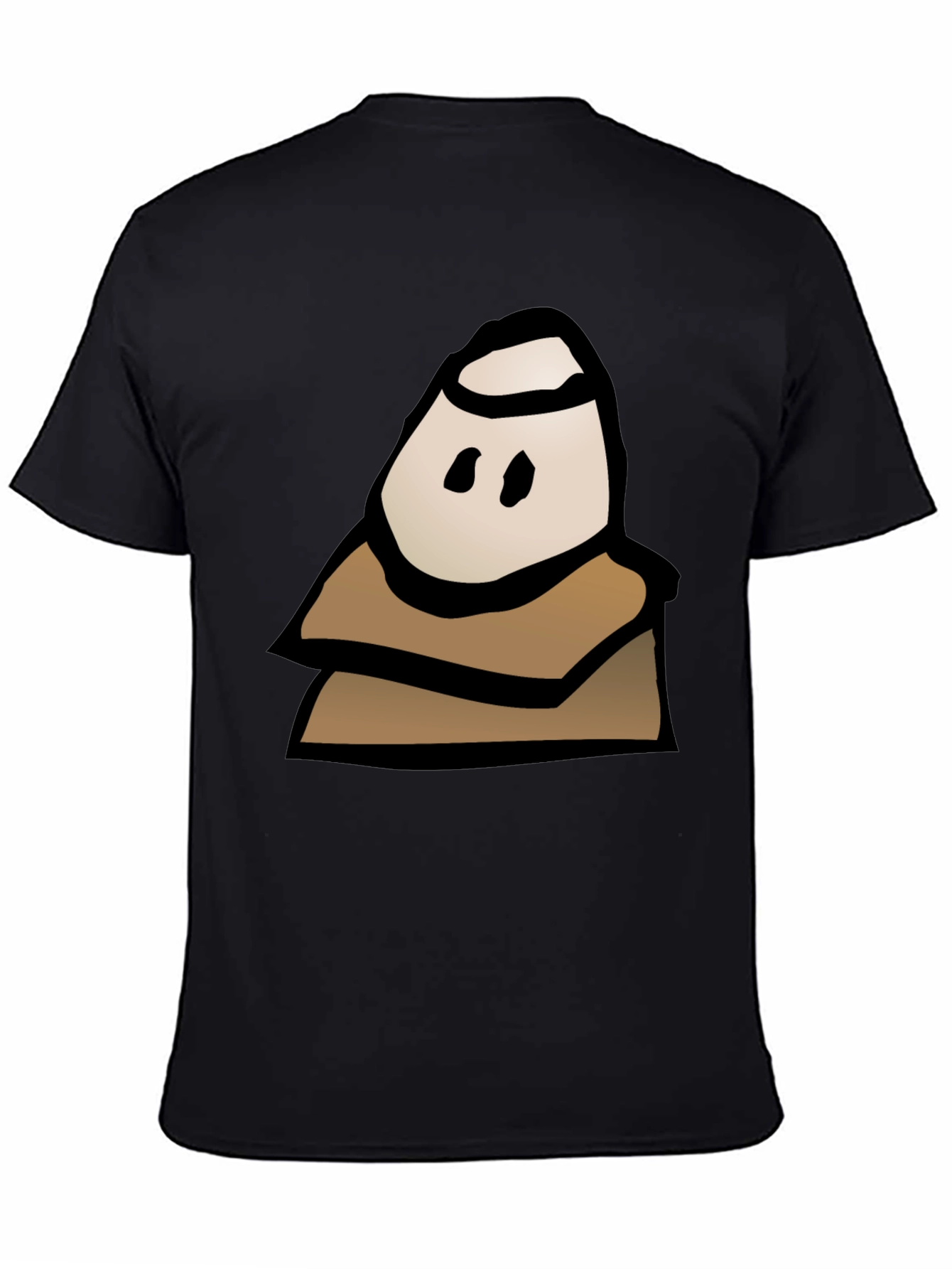 Mystery Character Graphic Tee - Black Cotton Blend