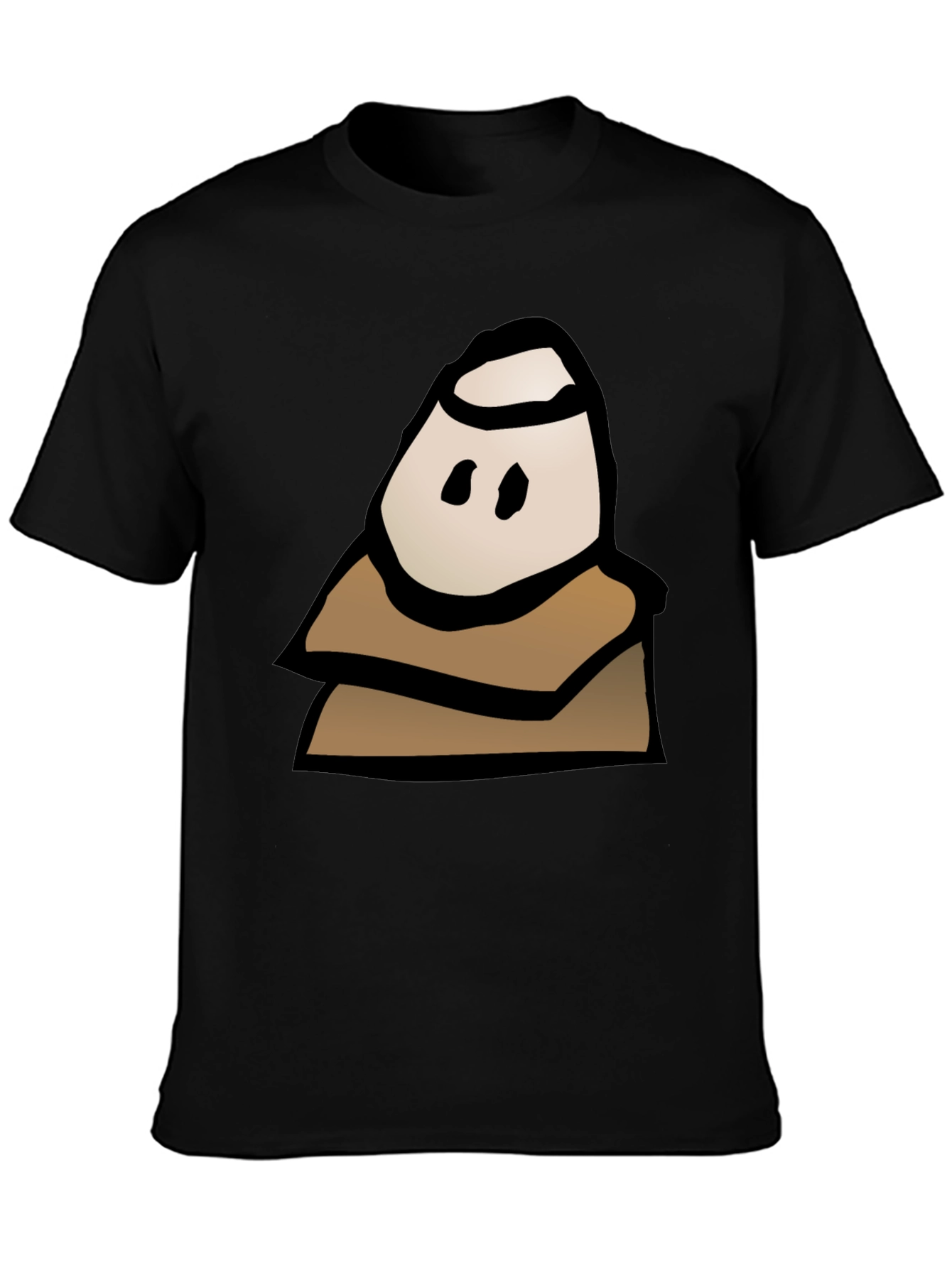Mystery Character Graphic Tee - Black Cotton Blend