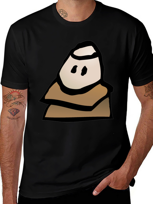 Mystery Character Graphic Tee - Black Cotton Blend