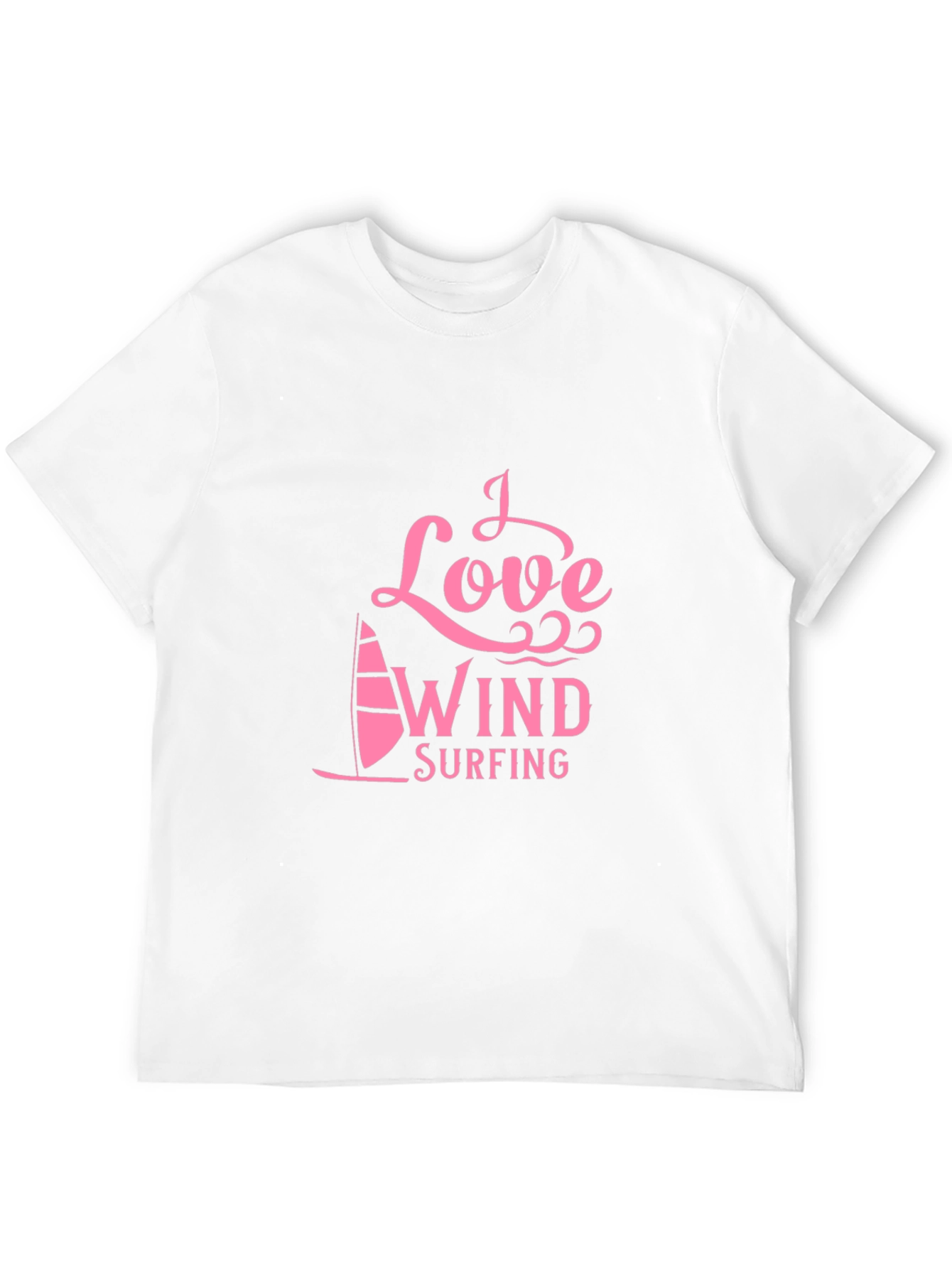 I Love Windsurfing Black T-Shirt