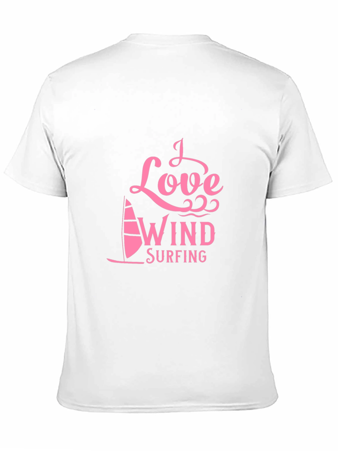 I Love Windsurfing Black T-Shirt