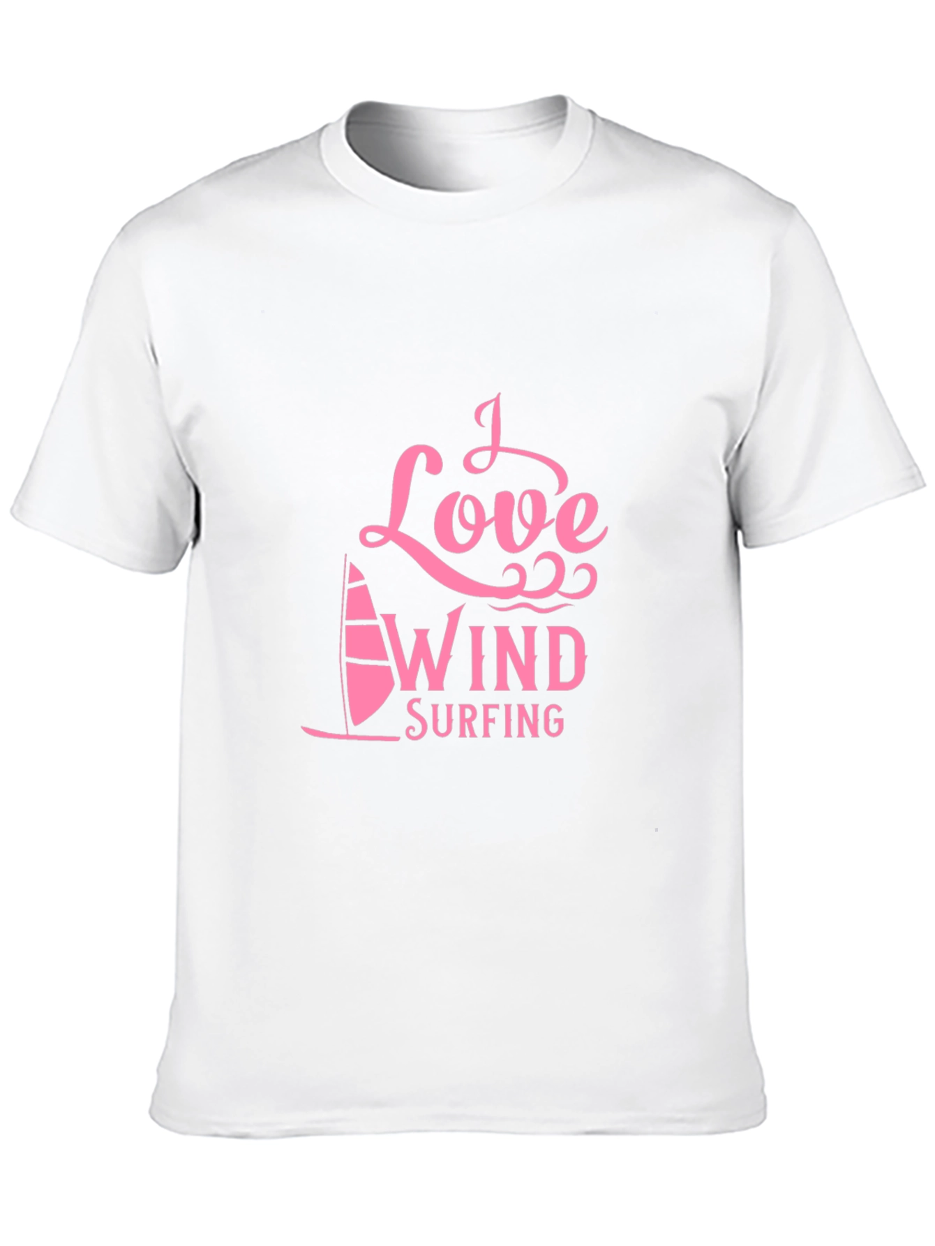 I Love Windsurfing Black T-Shirt
