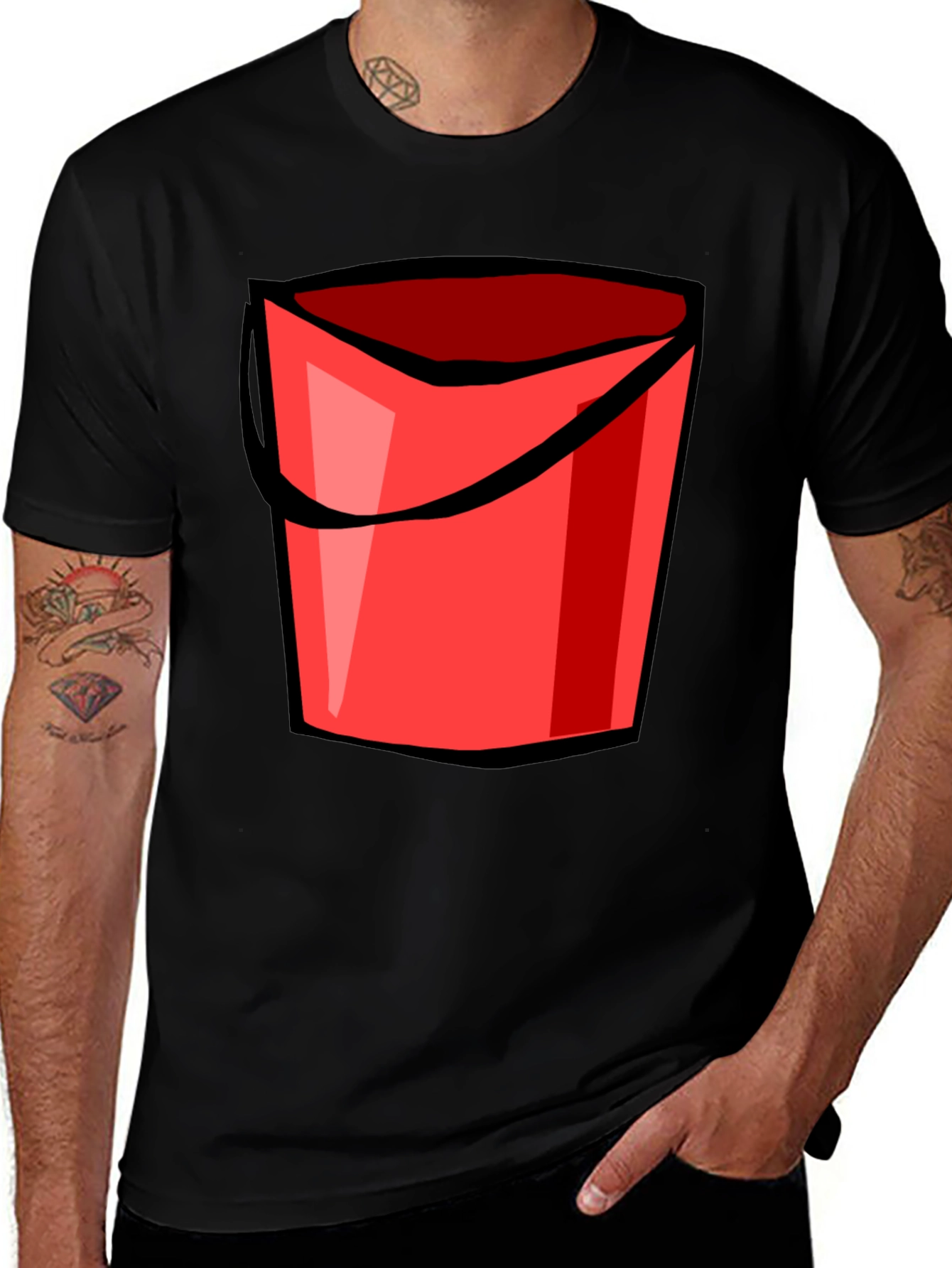 Bucket Graphic Black T-Shirt