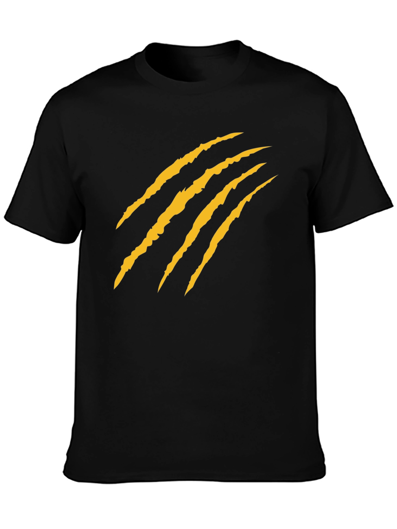 Claw Mark Graphic T-Shirt - Black Cotton Tee