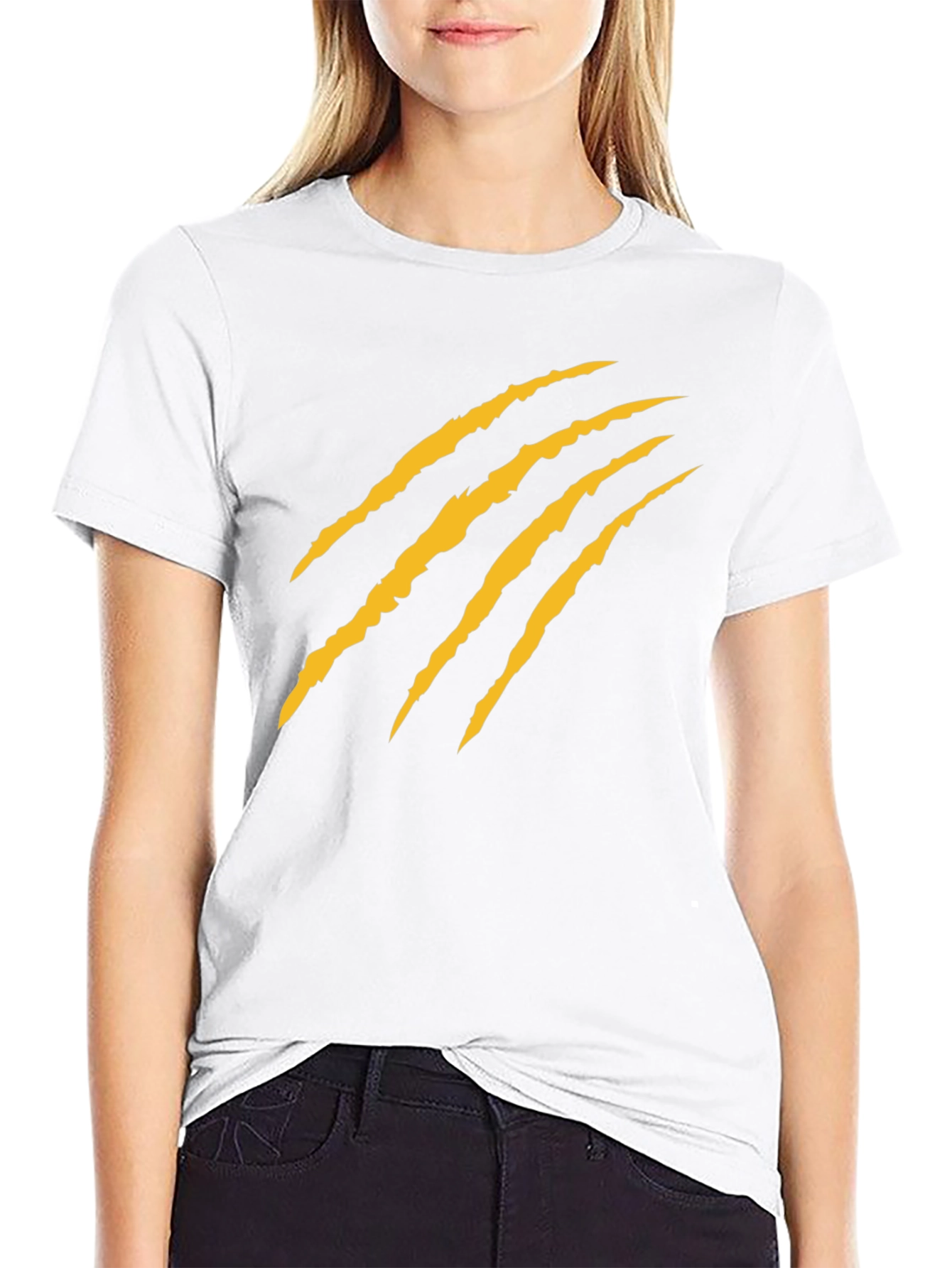 Claw Mark Graphic T-Shirt - Black Cotton Tee