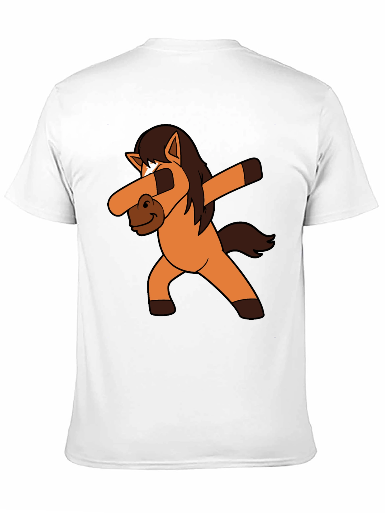 Dabbing Horse Black Cotton T-Shirt