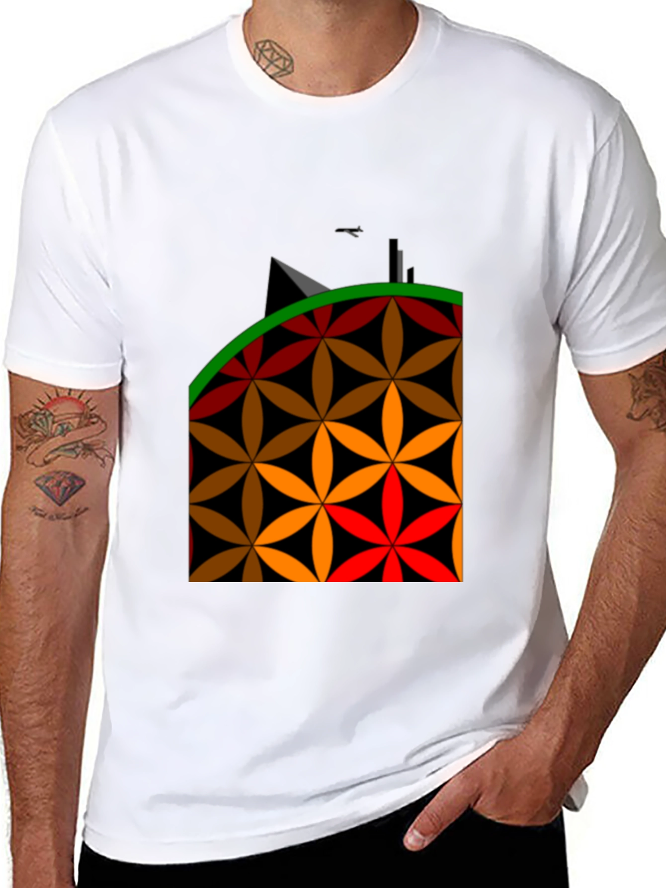 Geometric Flower Power T-Shirt