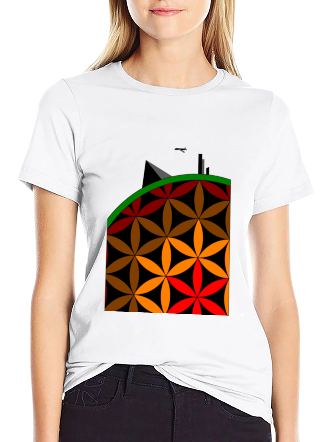 Geometric Flower Power T-Shirt