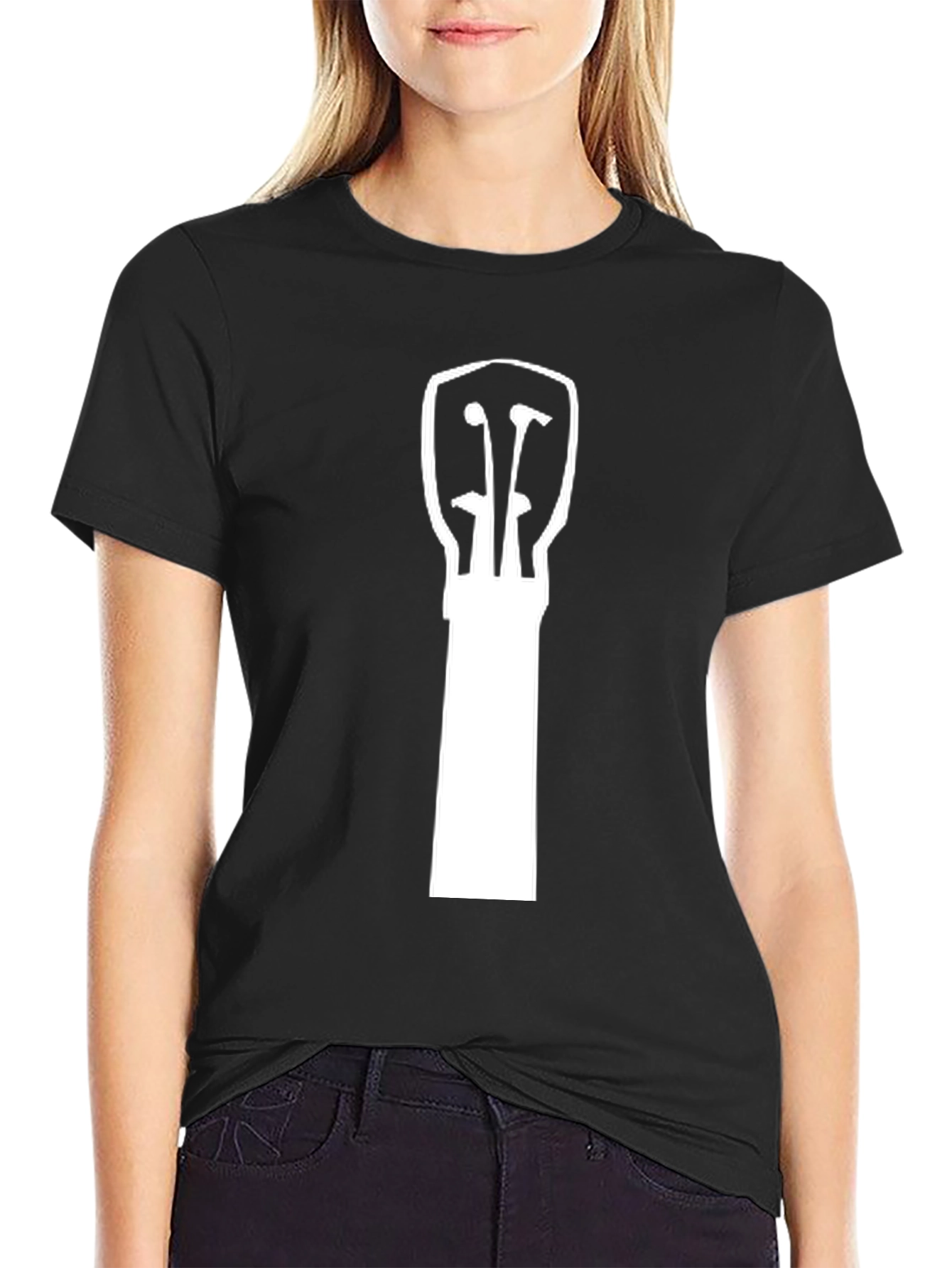 Guitar Headstock Graphic Tee - Black