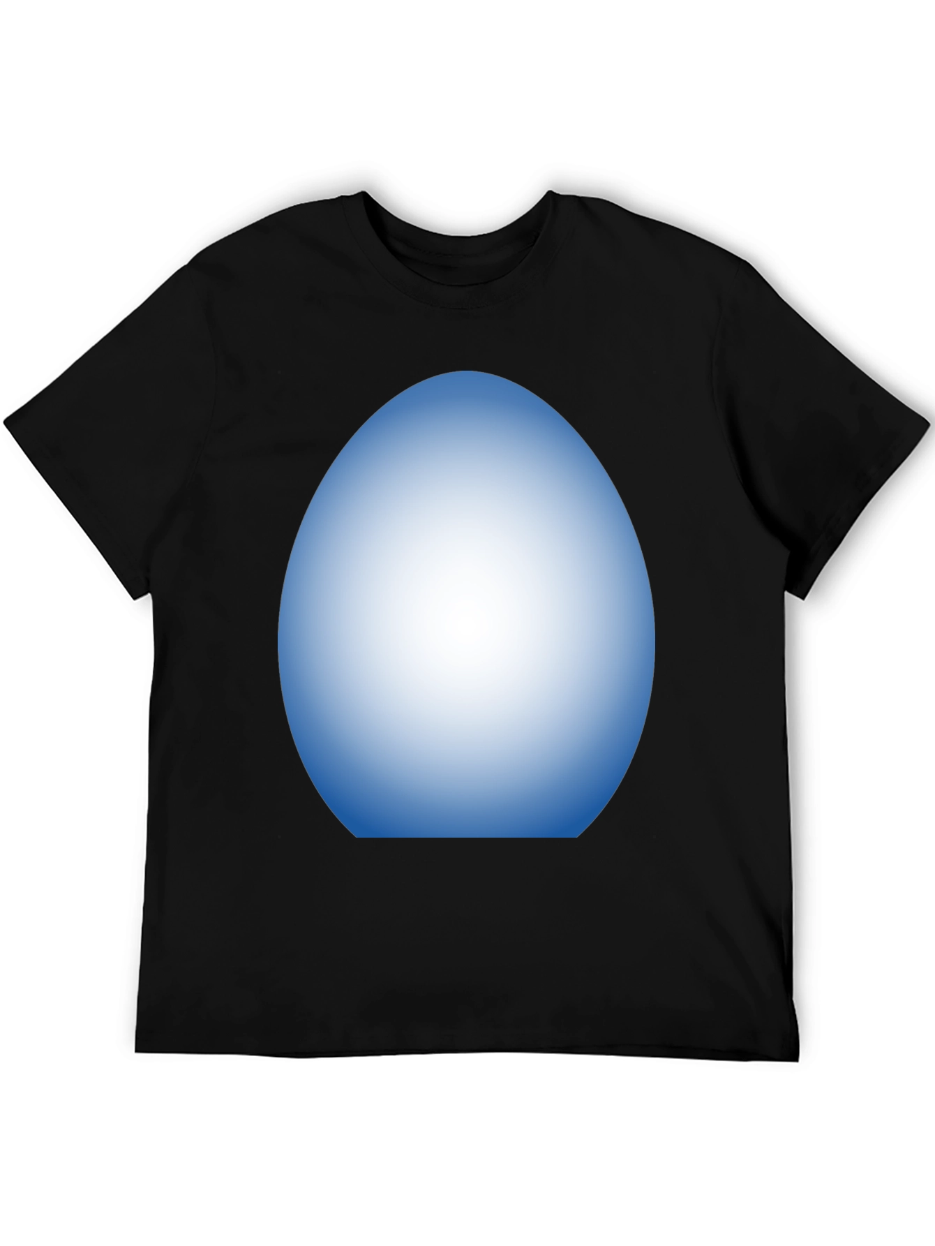 Mens Black T-Shirt with Egg Design