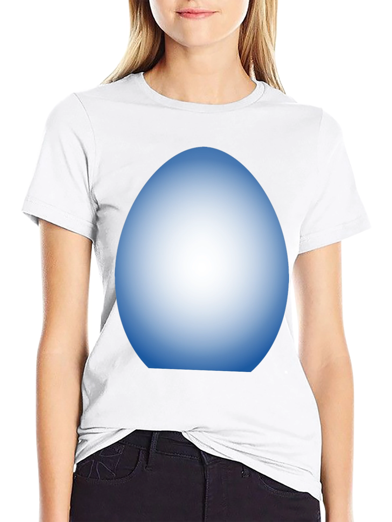Mens Black T-Shirt with Egg Design