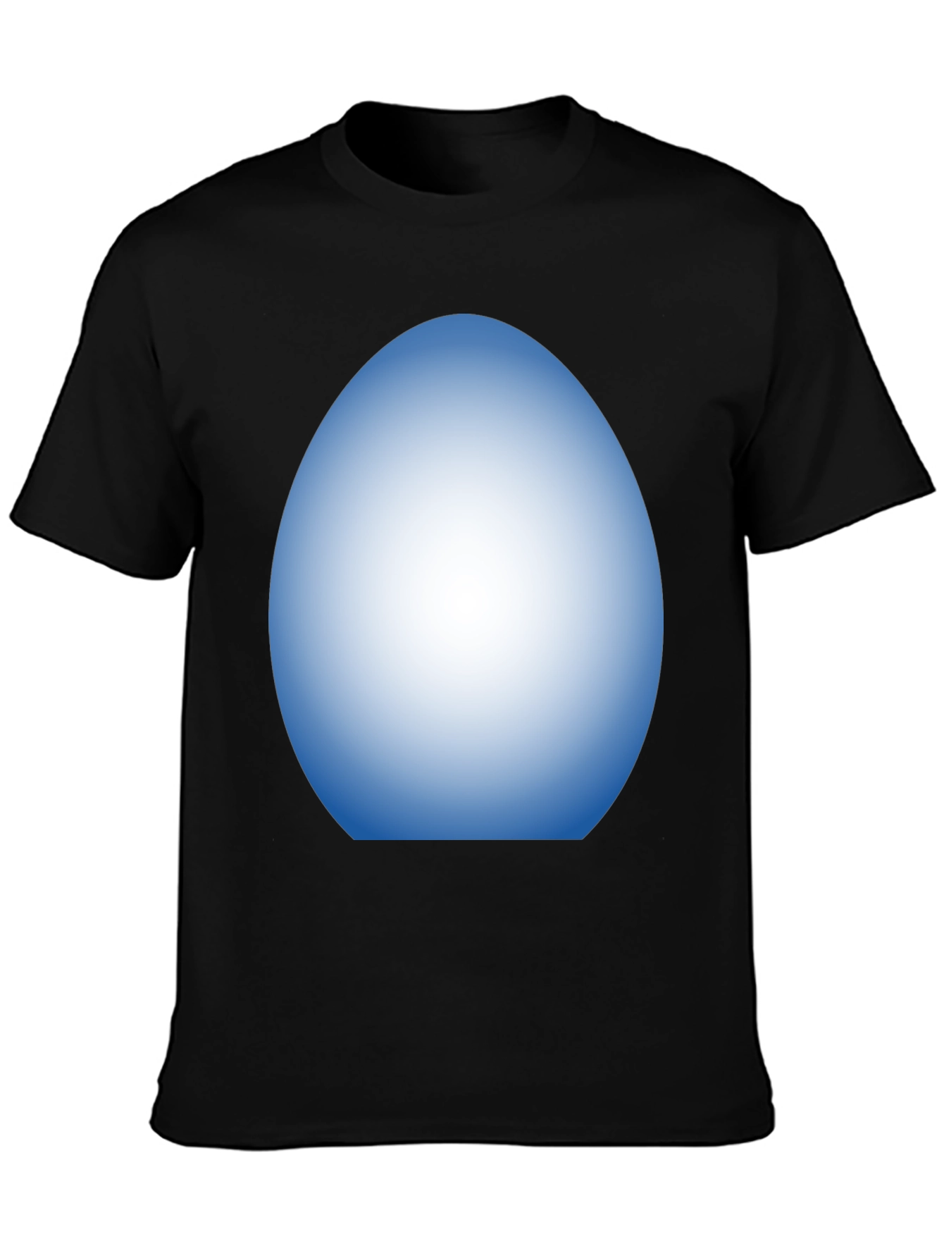 Mens Black T-Shirt with Egg Design