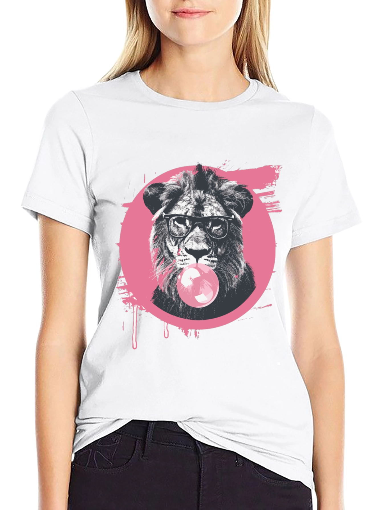 Cool Lion Bubble Gum Graphic Tee