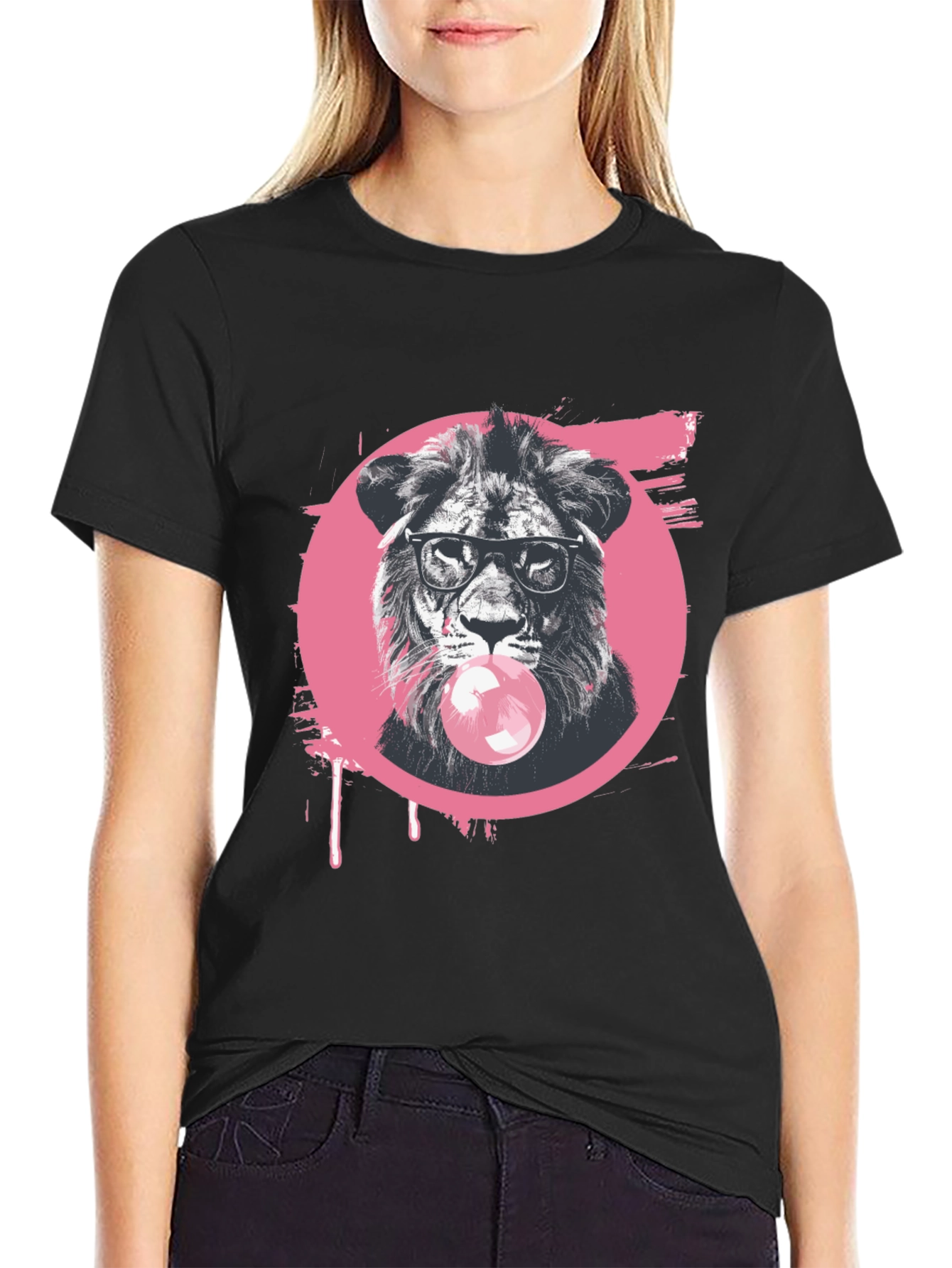 Cool Lion Bubble Gum Graphic Tee