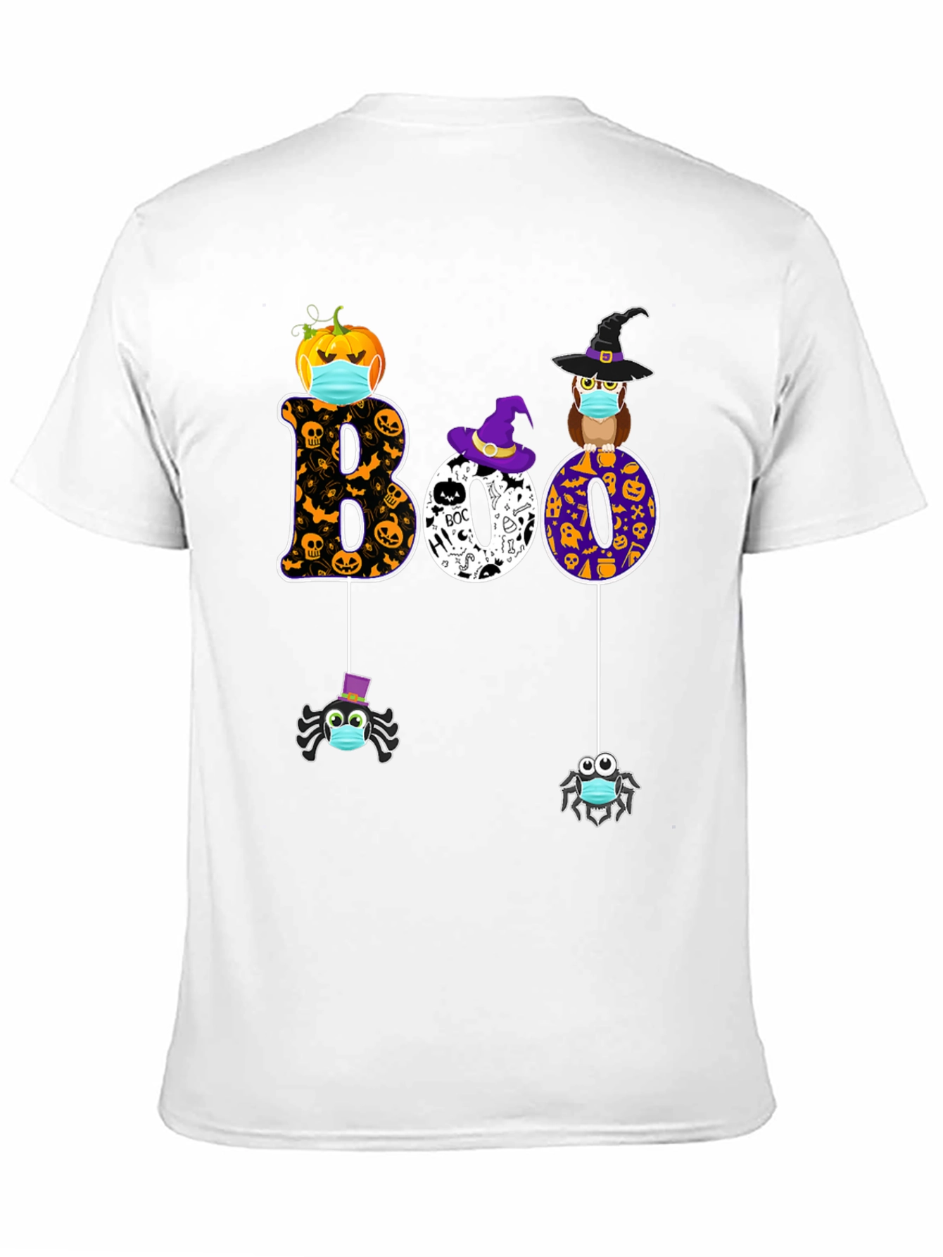 Halloween Boo T-Shirt with Masked Characters