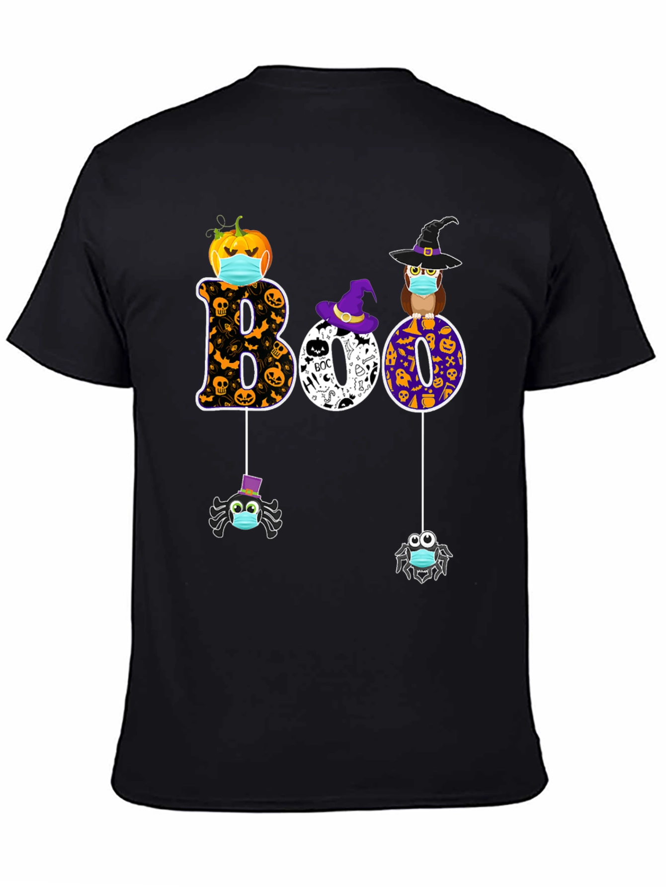 Halloween Boo T-Shirt with Masked Characters