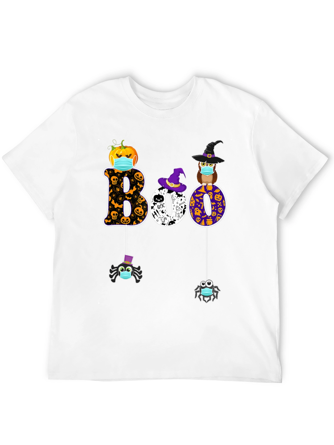 Halloween Boo T-Shirt with Masked Characters