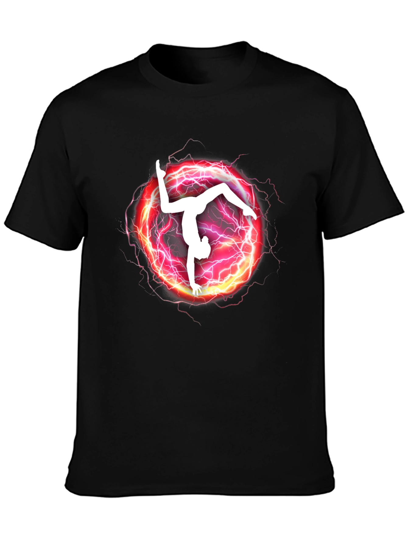 Gymnast Lightning Graphic T-Shirt - Athletic Style