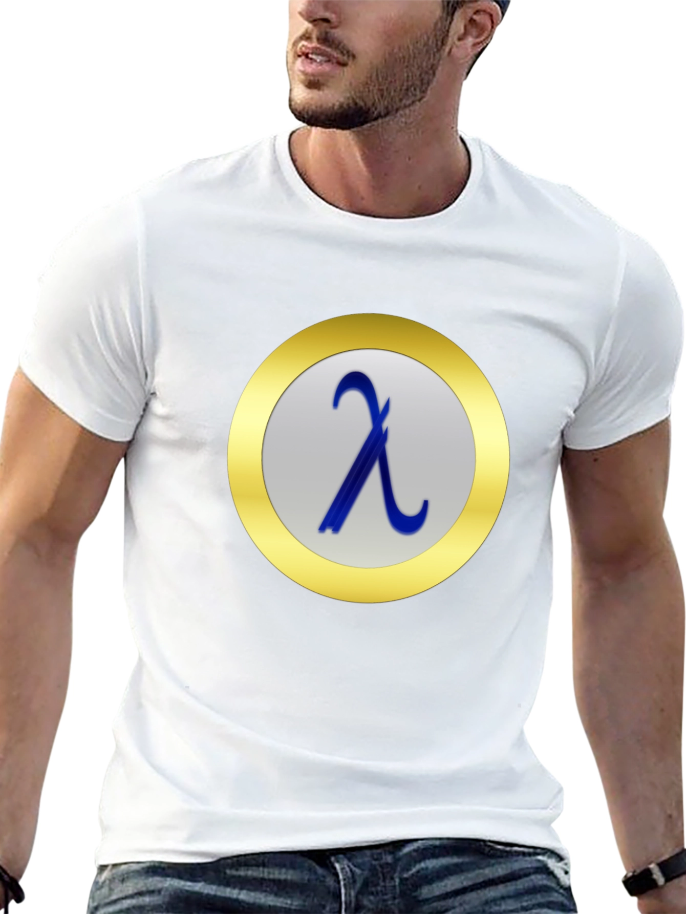 Lambda Symbol T-Shirt - Black Casual Tee
